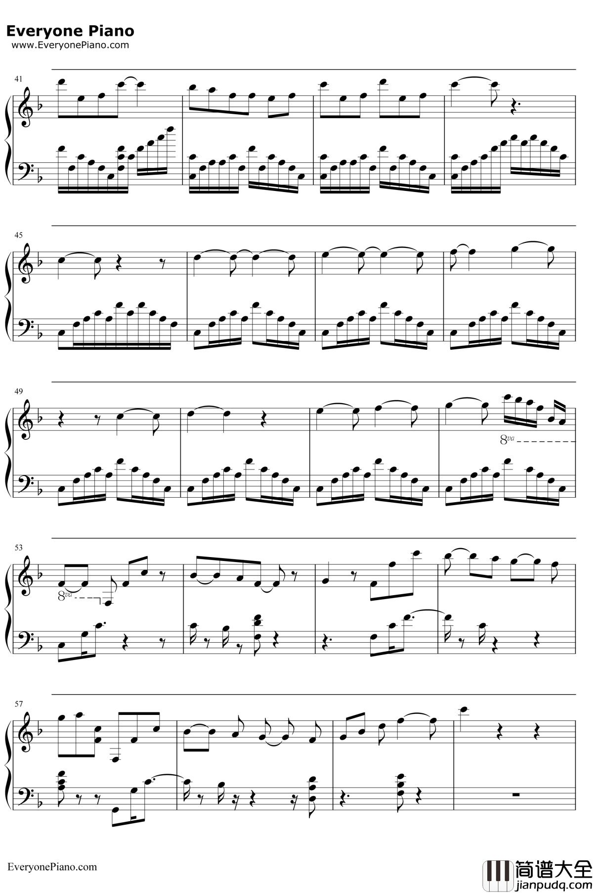 魔法使いの夜~メインテーマ钢琴谱_深泽秀行_魔法使之夜BGM