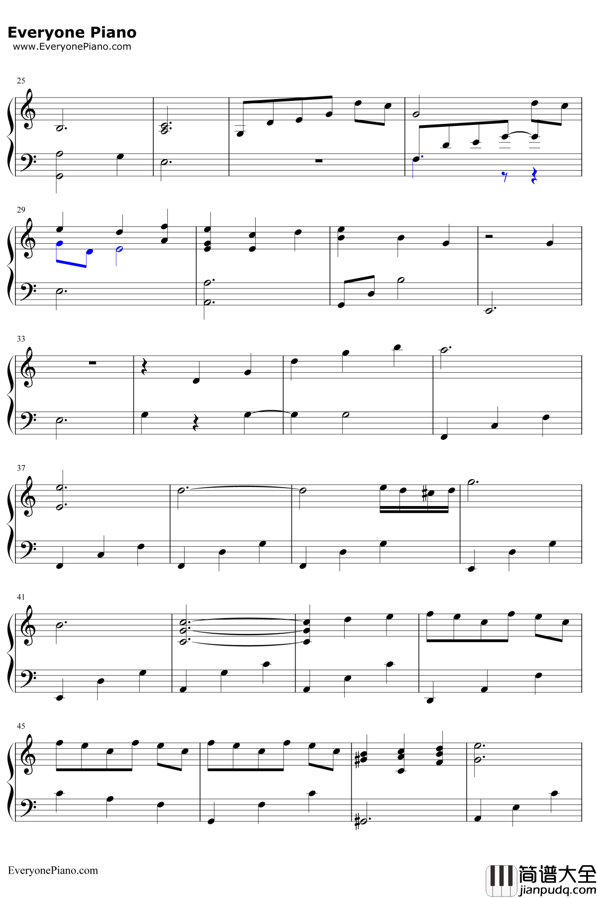 私の嘘PianoSolo钢琴谱_横山克_四月是你的谎言OST