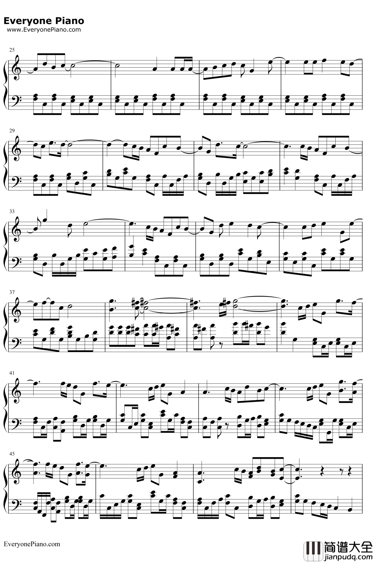 相信钢琴谱__苏打绿