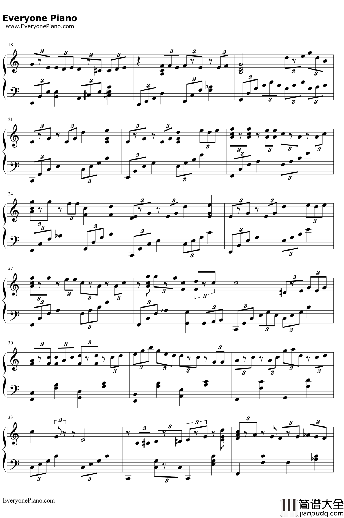 圣诞结钢琴谱__陈奕迅