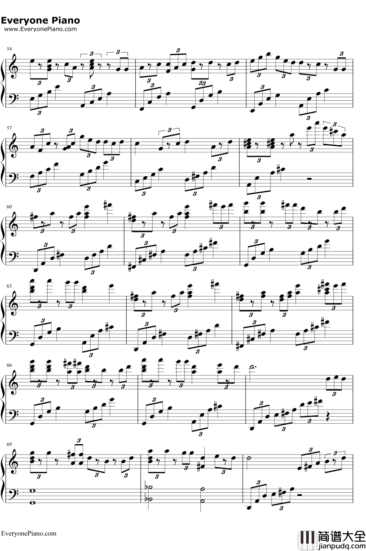 圣诞结钢琴谱__陈奕迅