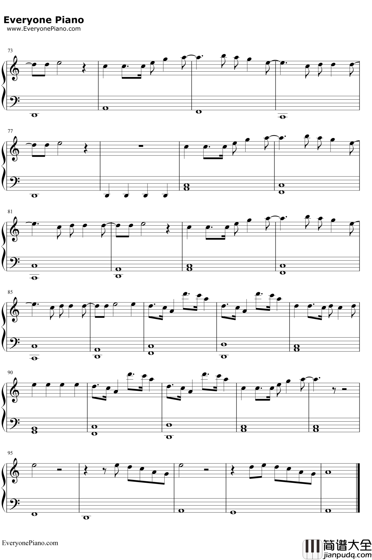 Reminding_Me钢琴谱_ShawnHookVanessaHudgens