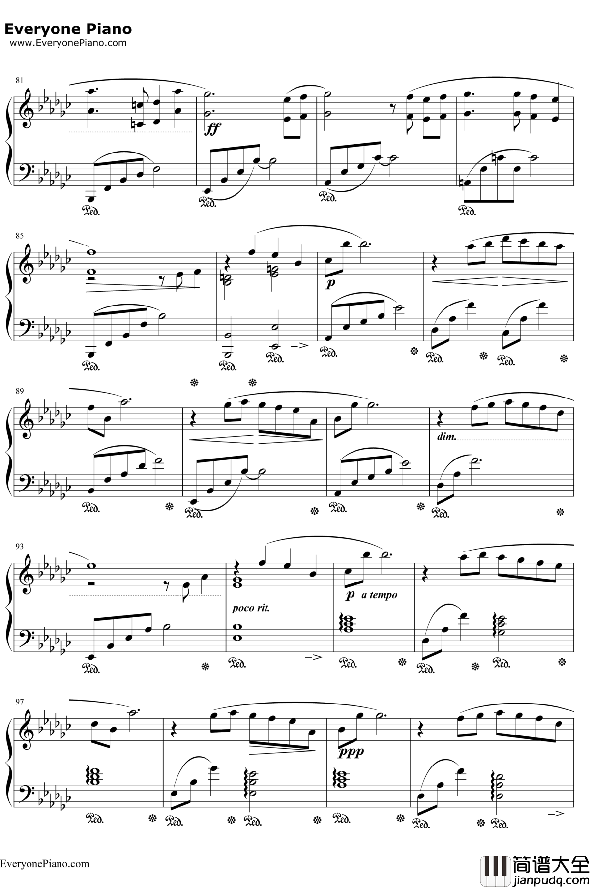 月の明り钢琴谱_伊田惠美_最终幻想Ⅳ背景音乐