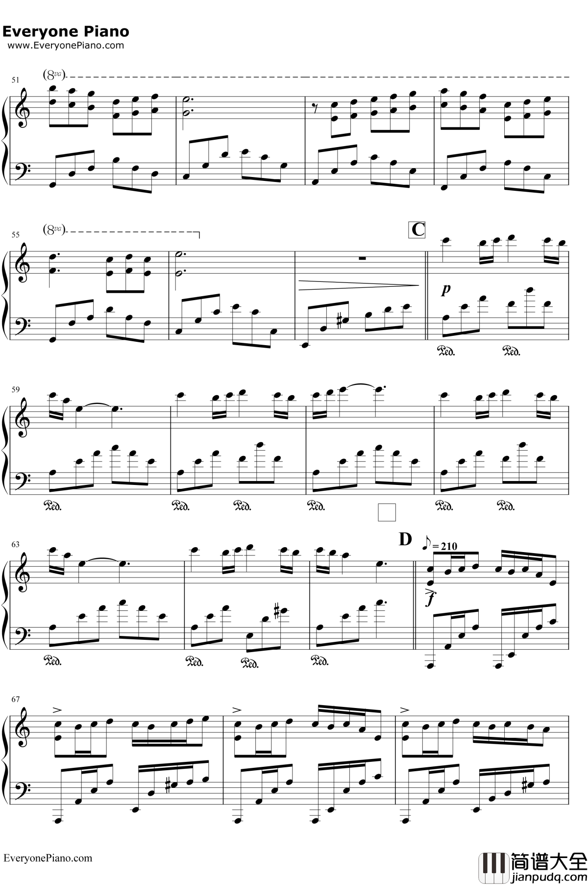 李斯特的旋律钢琴谱_理查德•克莱德曼_跃动的心