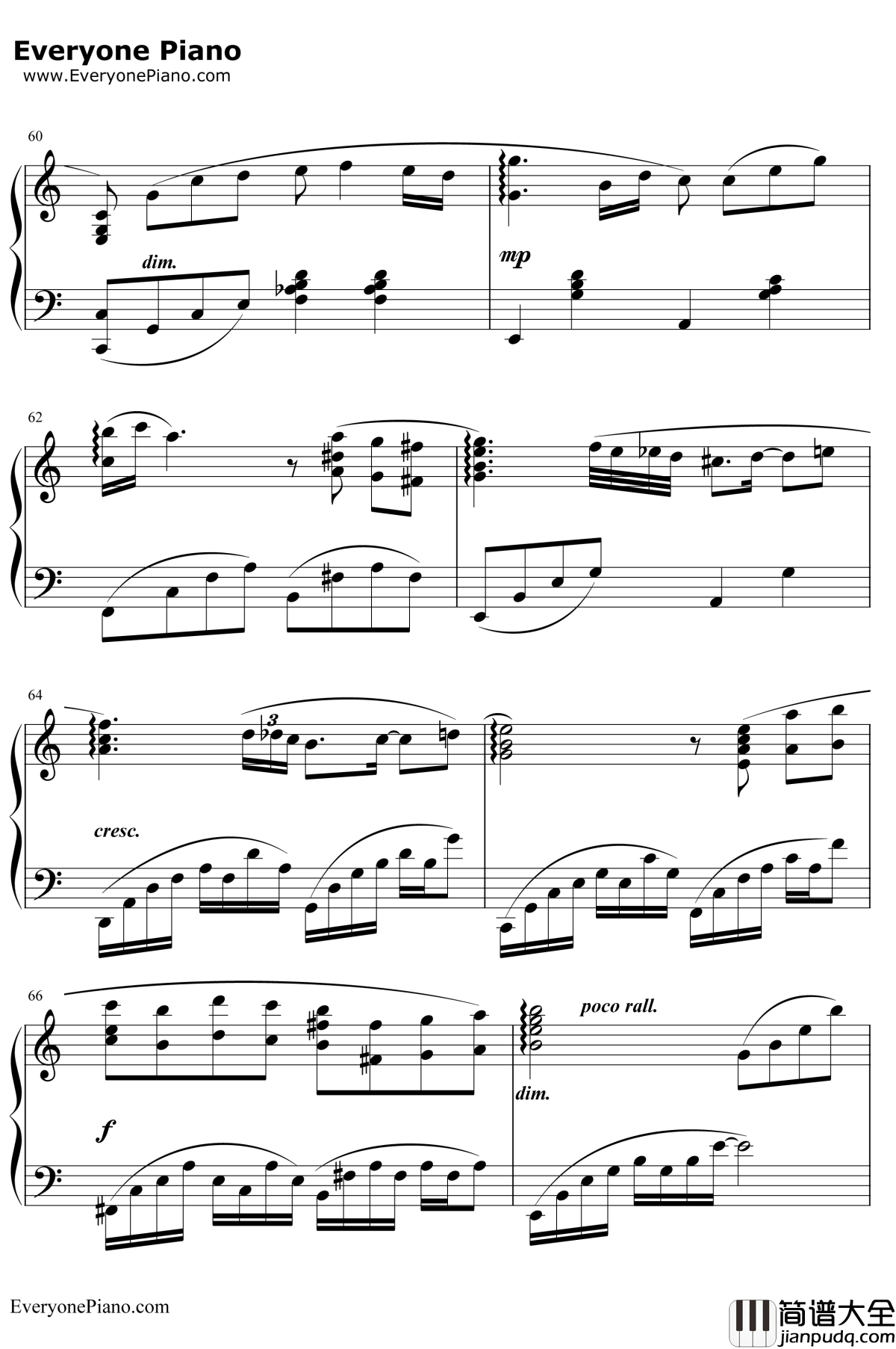 Friends钢琴谱__久石让