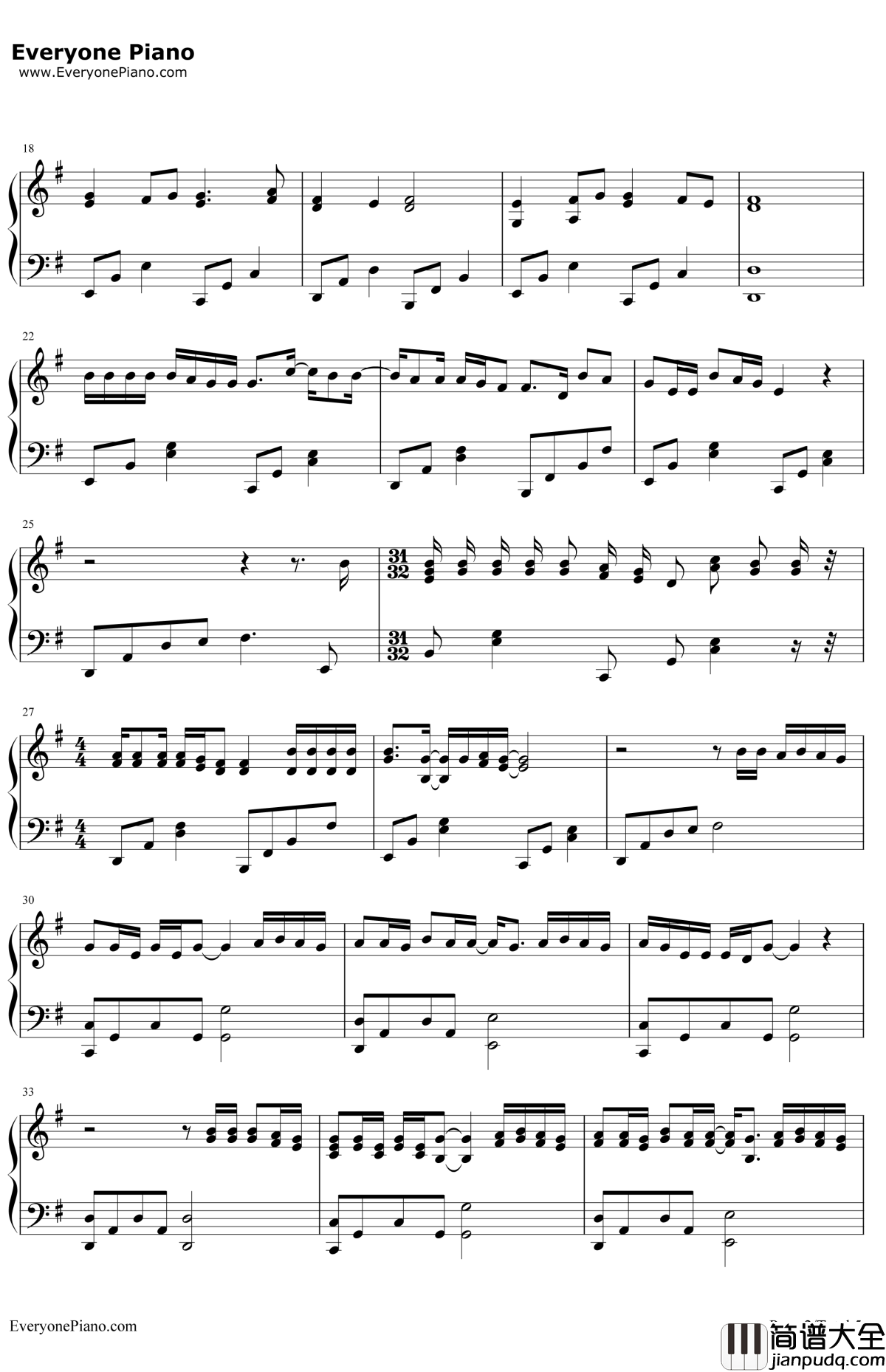 Let_Her_Go放手爱情钢琴谱_PassengerMikeRosenberg