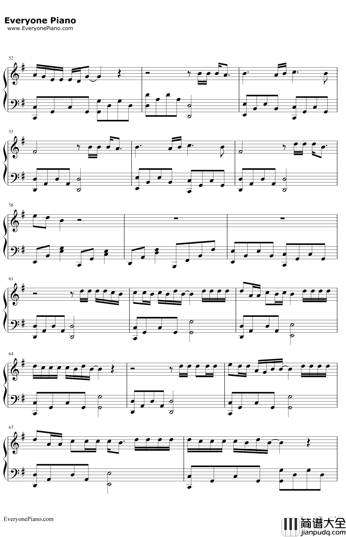 Let_Her_Go放手爱情钢琴谱_PassengerMikeRosenberg