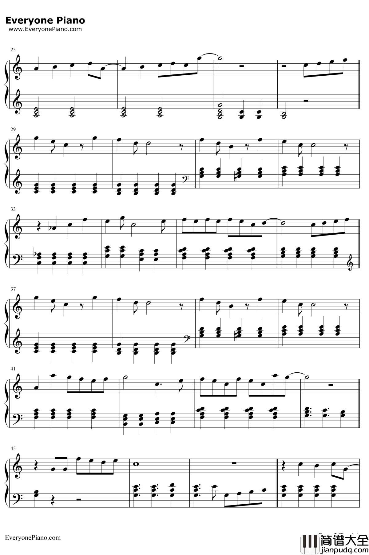 となりのトトロ钢琴谱_井上杏美_邻家的龙猫_龙猫片尾曲