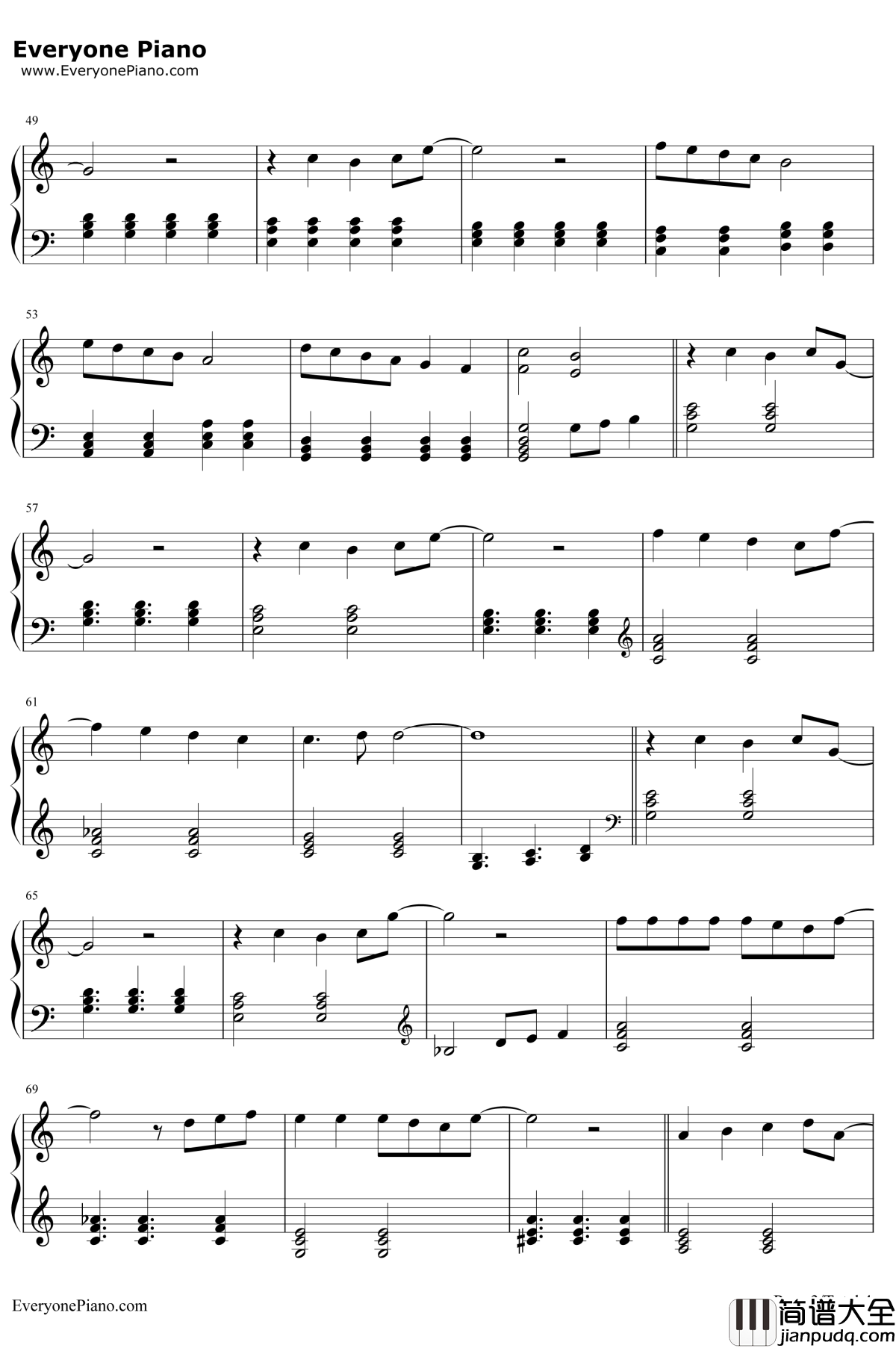 となりのトトロ钢琴谱_井上杏美_邻家的龙猫_龙猫片尾曲