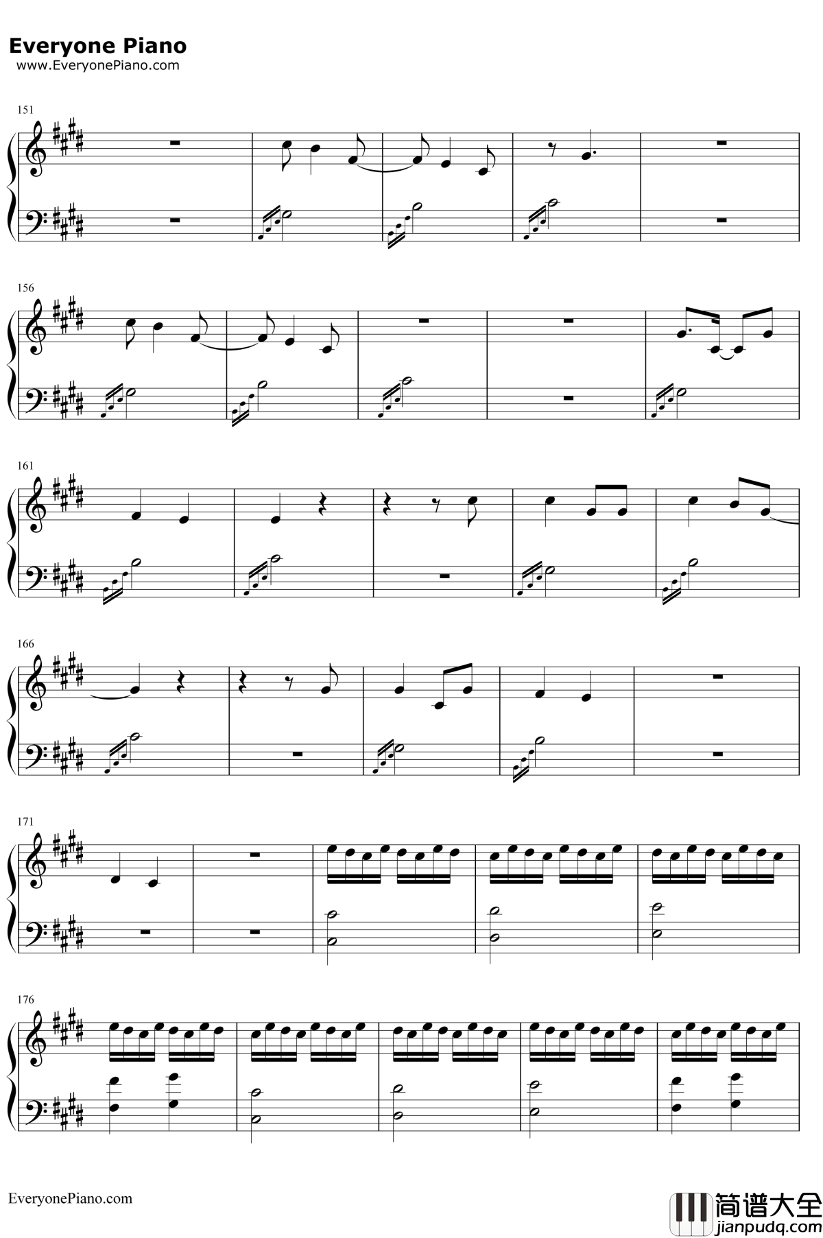 背过手钢琴谱_薛之谦