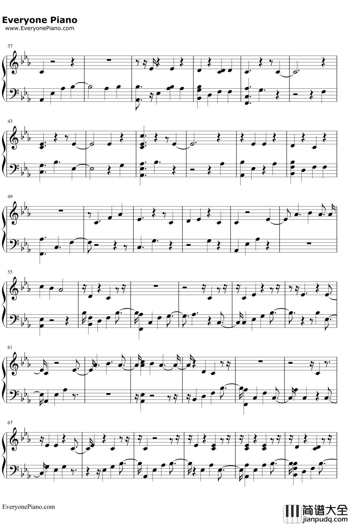 Dancing_With_Our_Hands_Tied钢琴谱_TaylorSwift