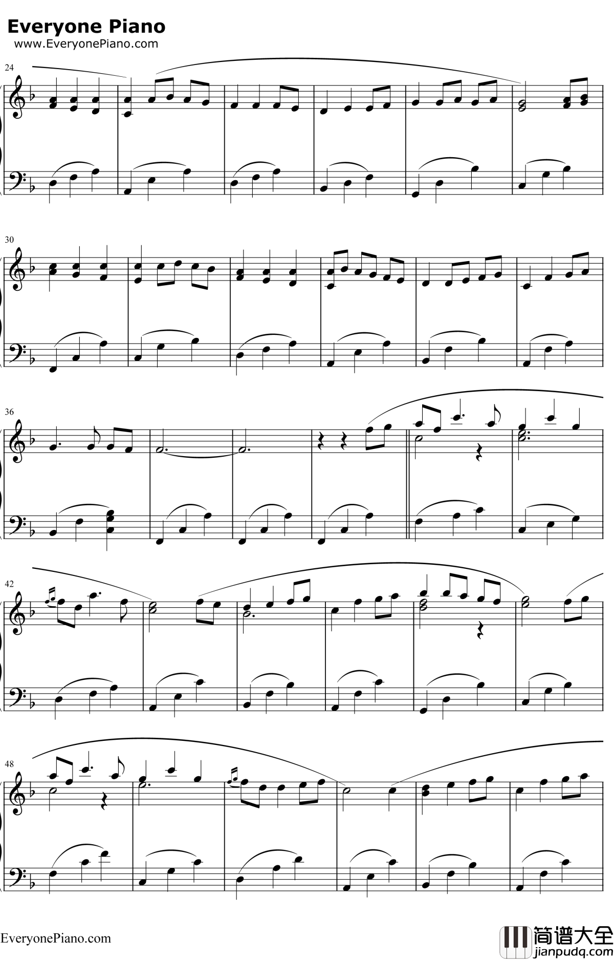 Always_with_Me钢琴谱_久石让宫崎骏_千与千寻片尾曲