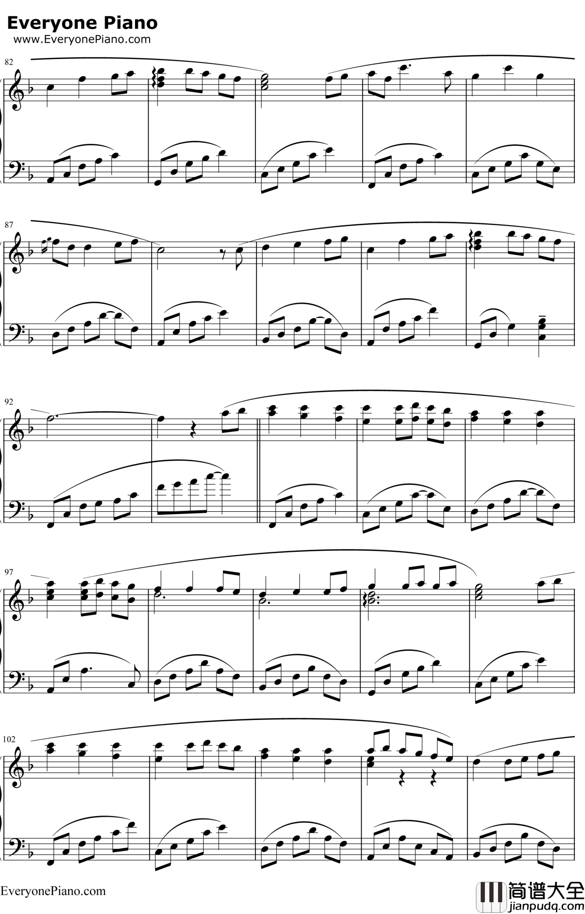 Always_with_Me钢琴谱_久石让宫崎骏_千与千寻片尾曲