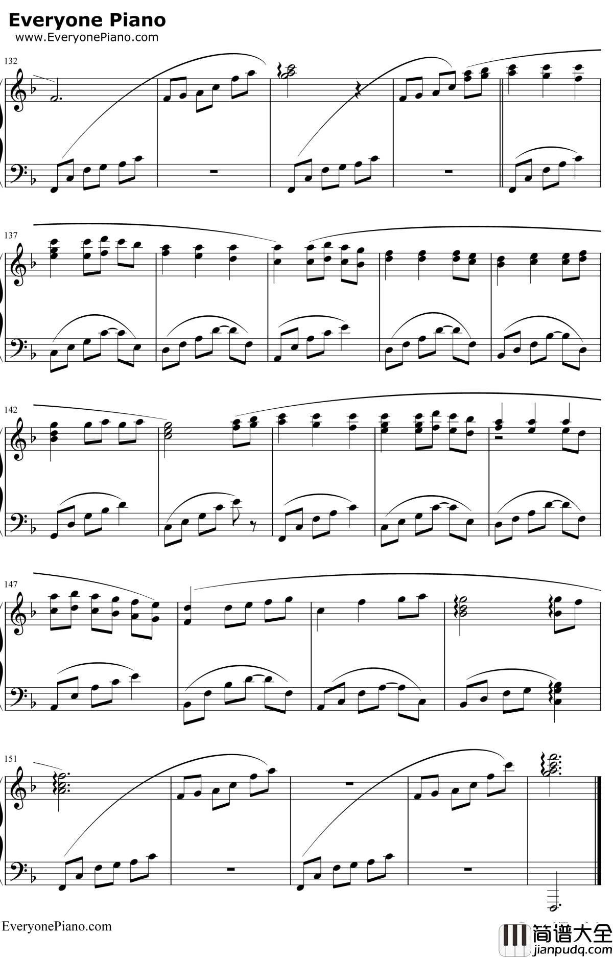 Always_with_Me钢琴谱_久石让宫崎骏_千与千寻片尾曲