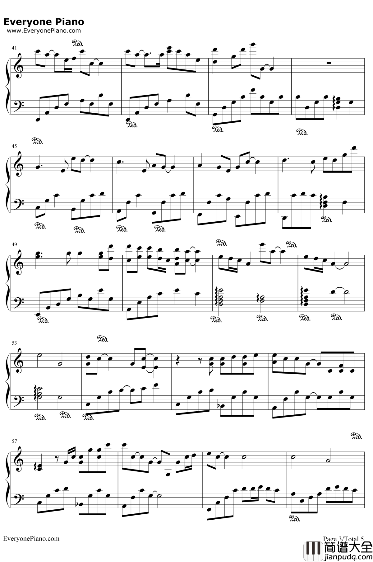 爱情钢琴谱_莫文蔚