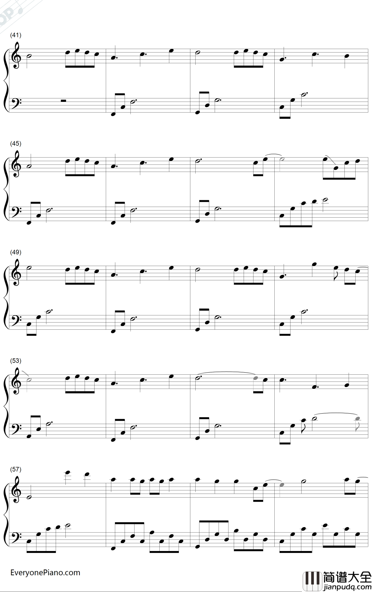 What_Are_Words钢琴谱_ChrisMedina_简单完美版