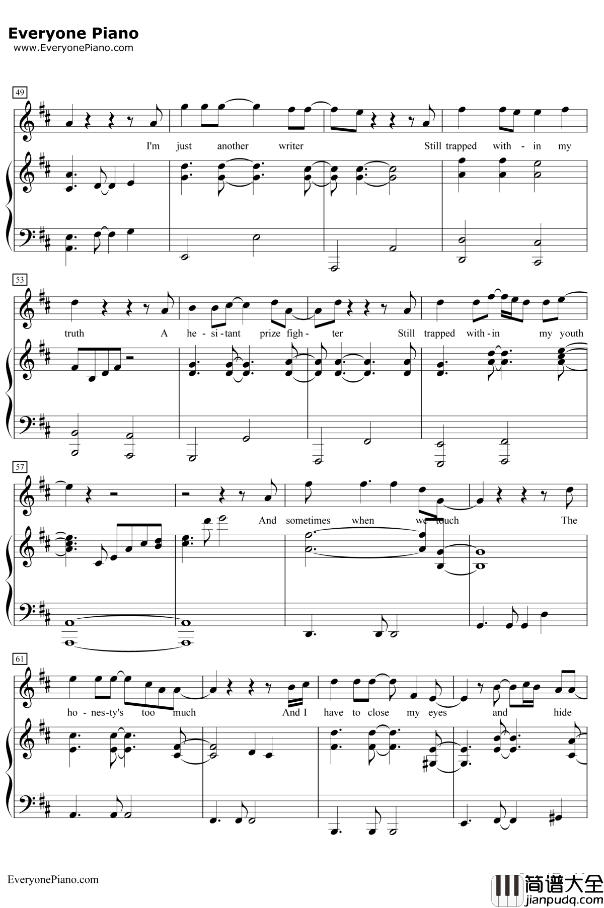 Some_times_When_We_Touch钢琴谱_DanHill