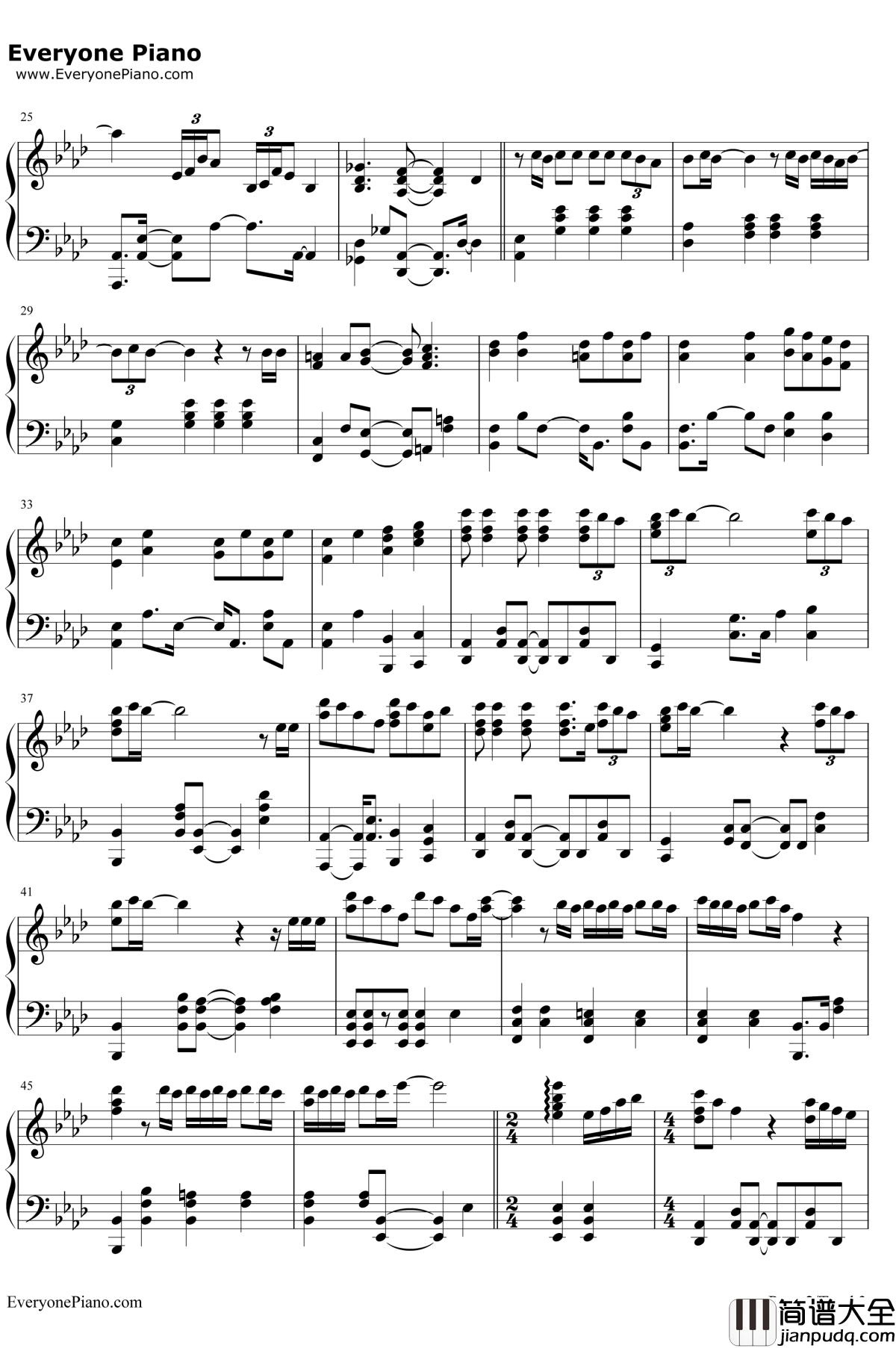 Rain钢琴谱__金泰妍