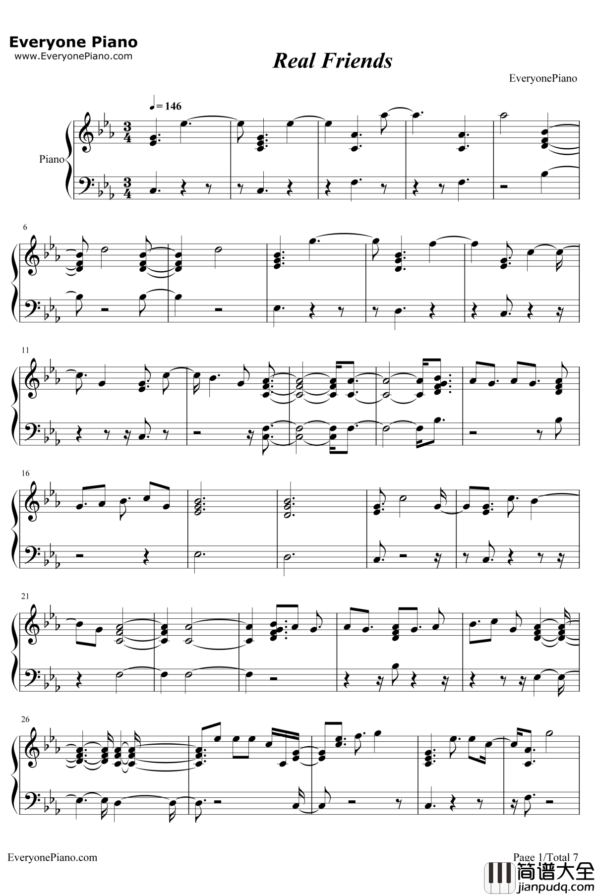 Real_Friends钢琴谱_Camila_Cabello