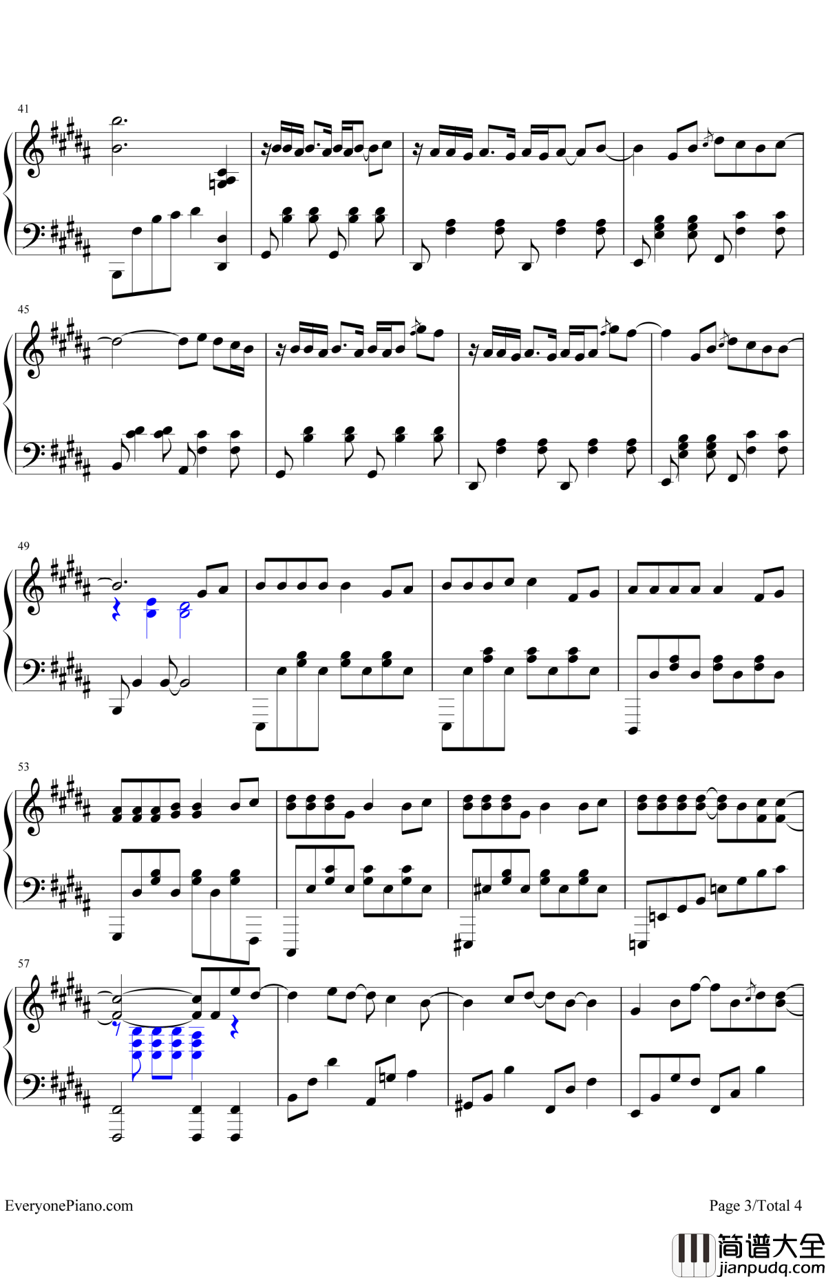 告白气球钢琴谱_周杰伦_完美演奏版