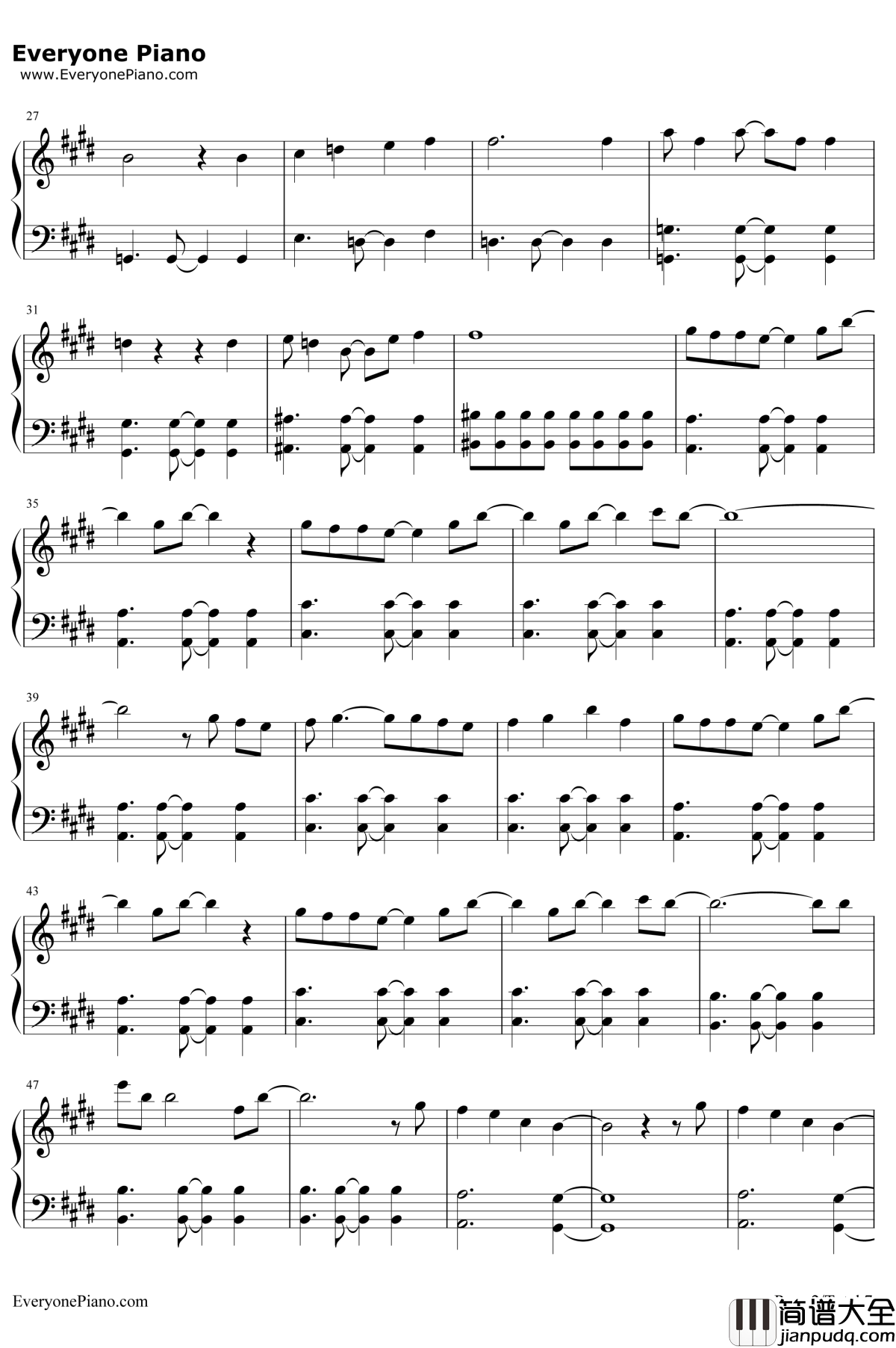 My_Soul_Your_Beats钢琴谱_Lia