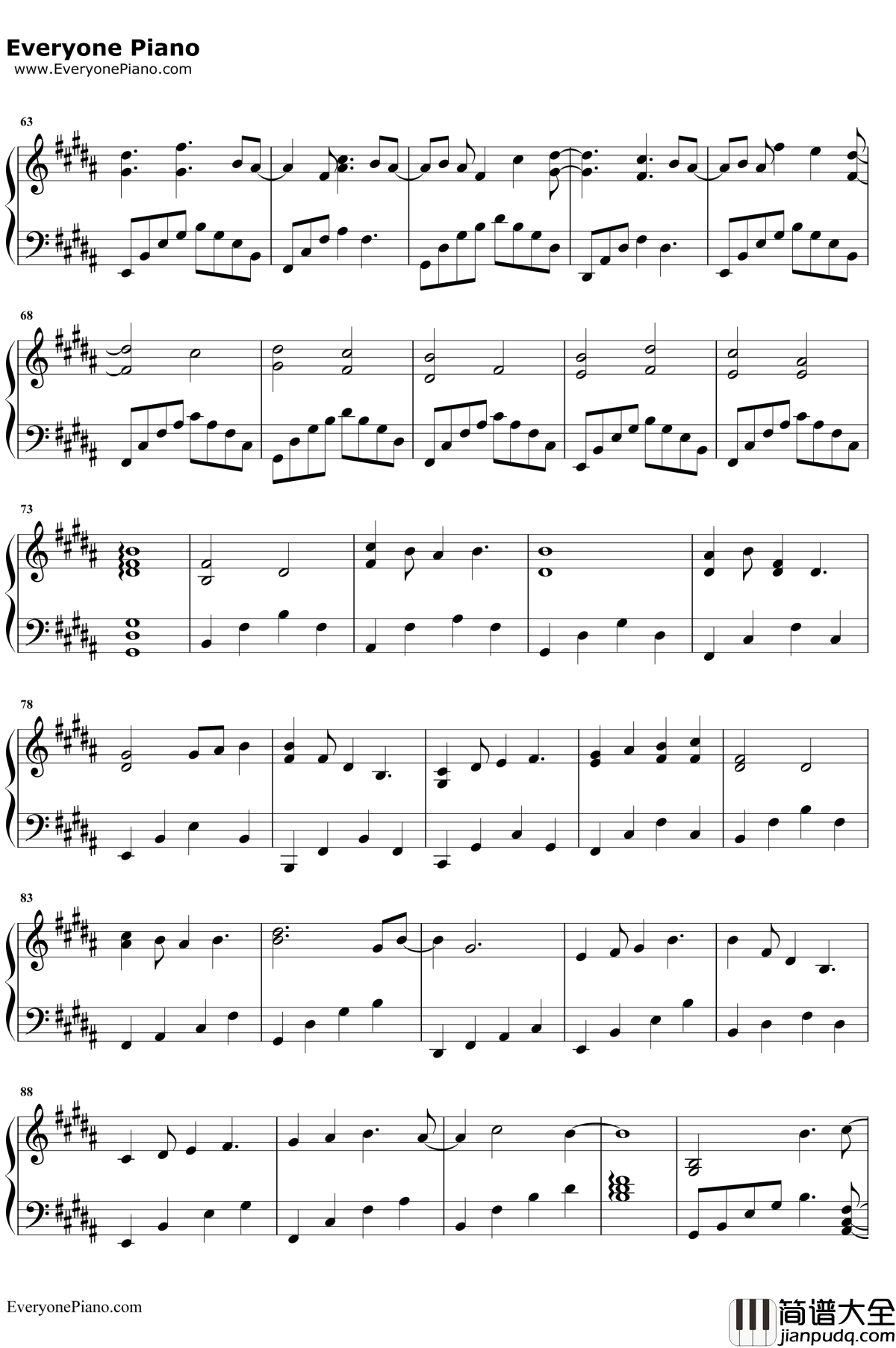 是梦吧钢琴谱_胡一天