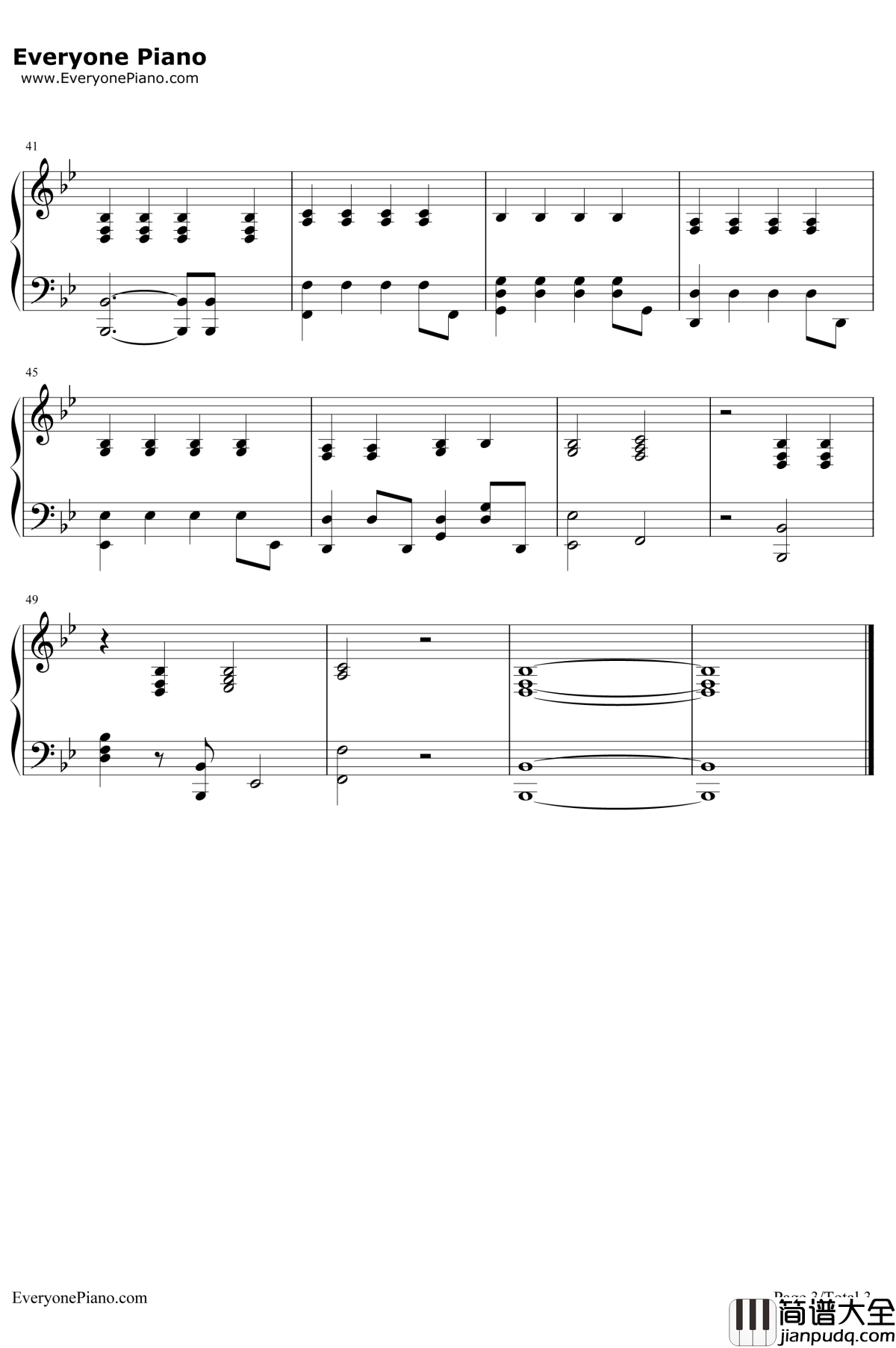 体面钢琴谱_于文文_伴奏谱