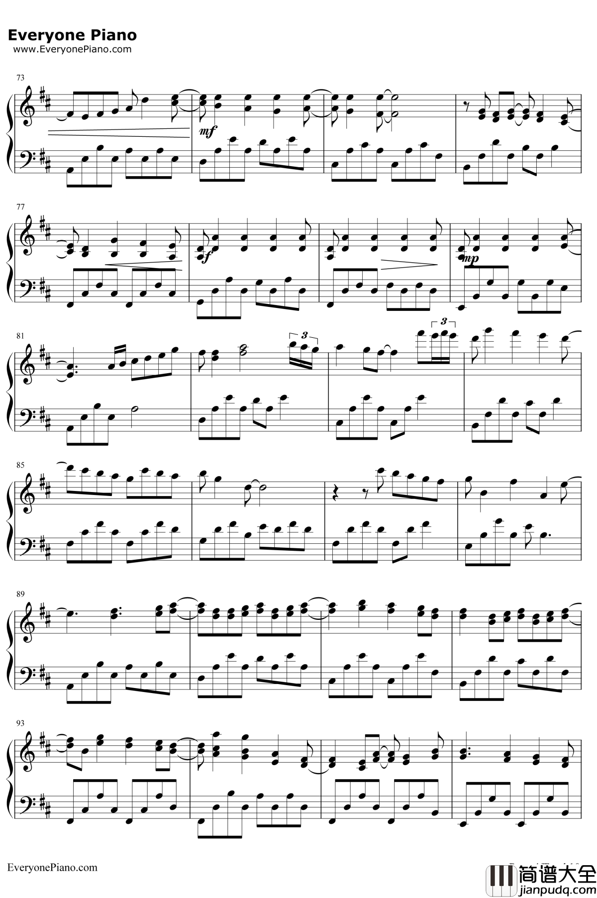 卡农变奏曲钢琴谱_大卫.蓝兹