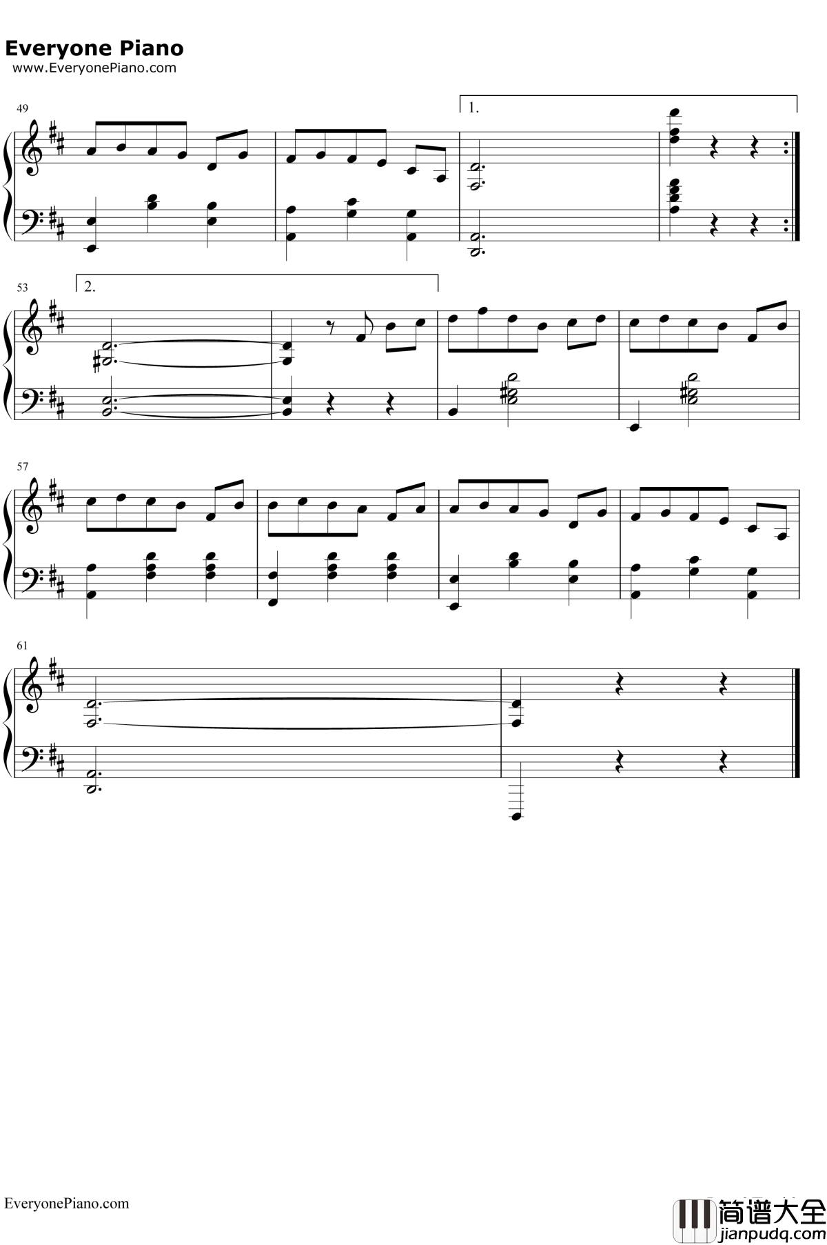 小圆舞曲钢琴谱_西贝柳斯