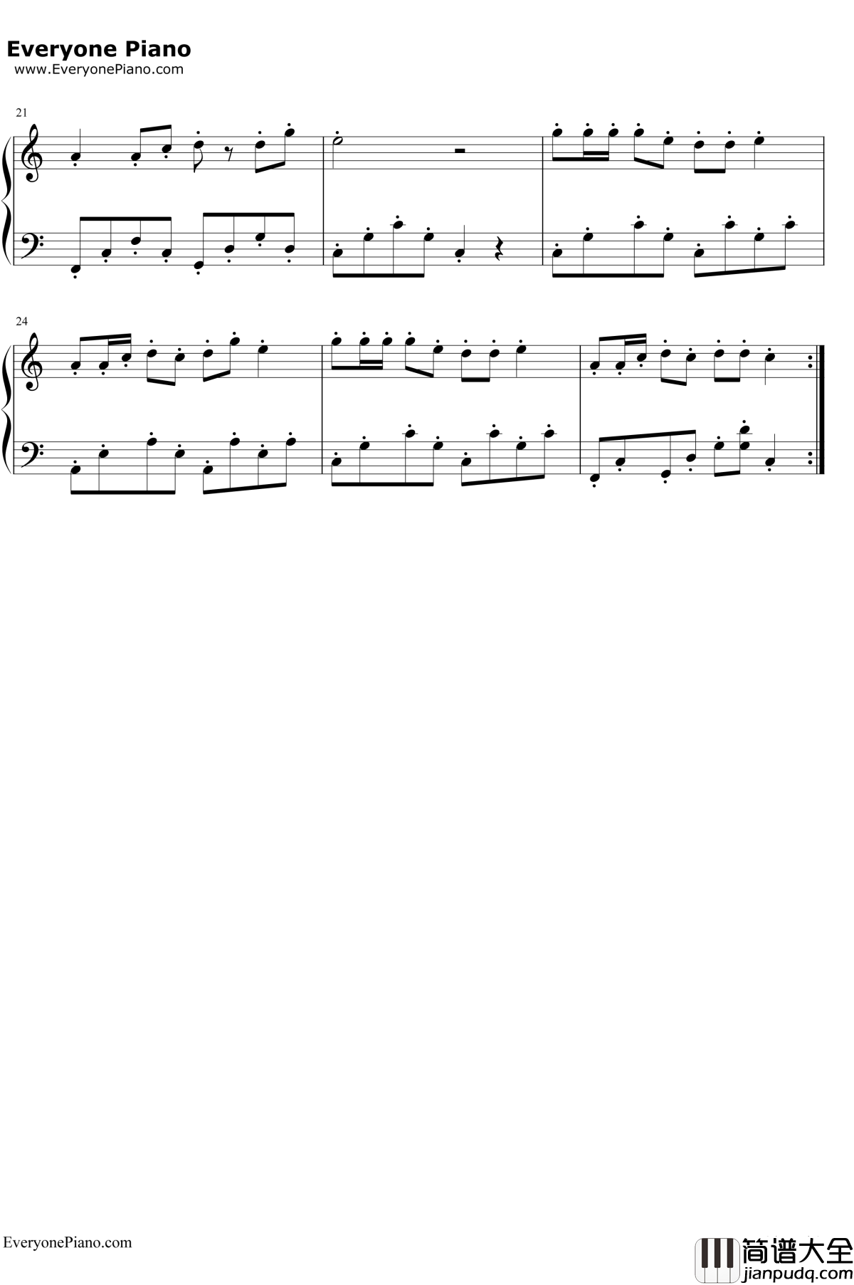 小跳蛙钢琴谱_青蛙乐队