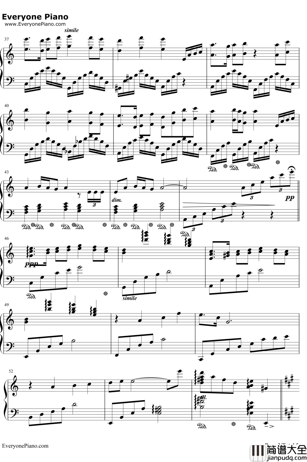 Ronfaure钢琴谱_植松伸夫