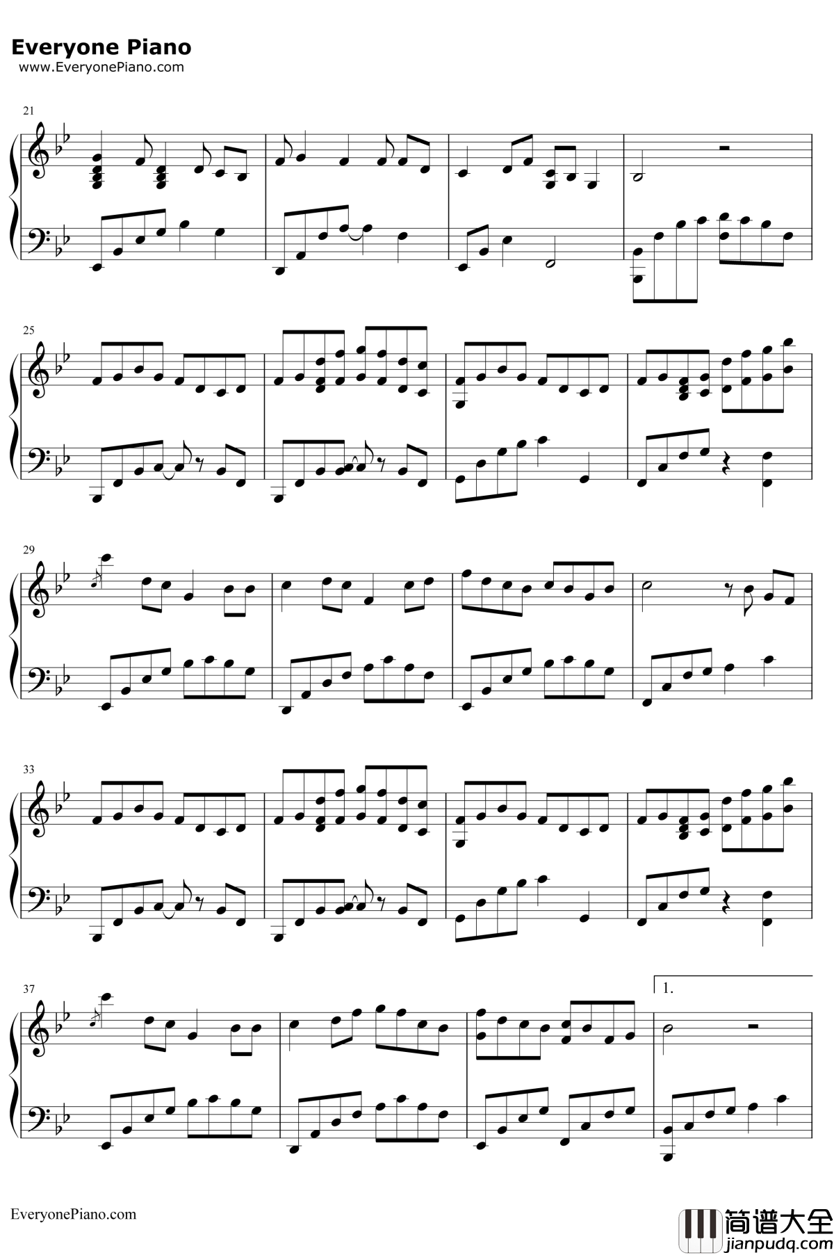 前尘如梦钢琴谱_洛天依