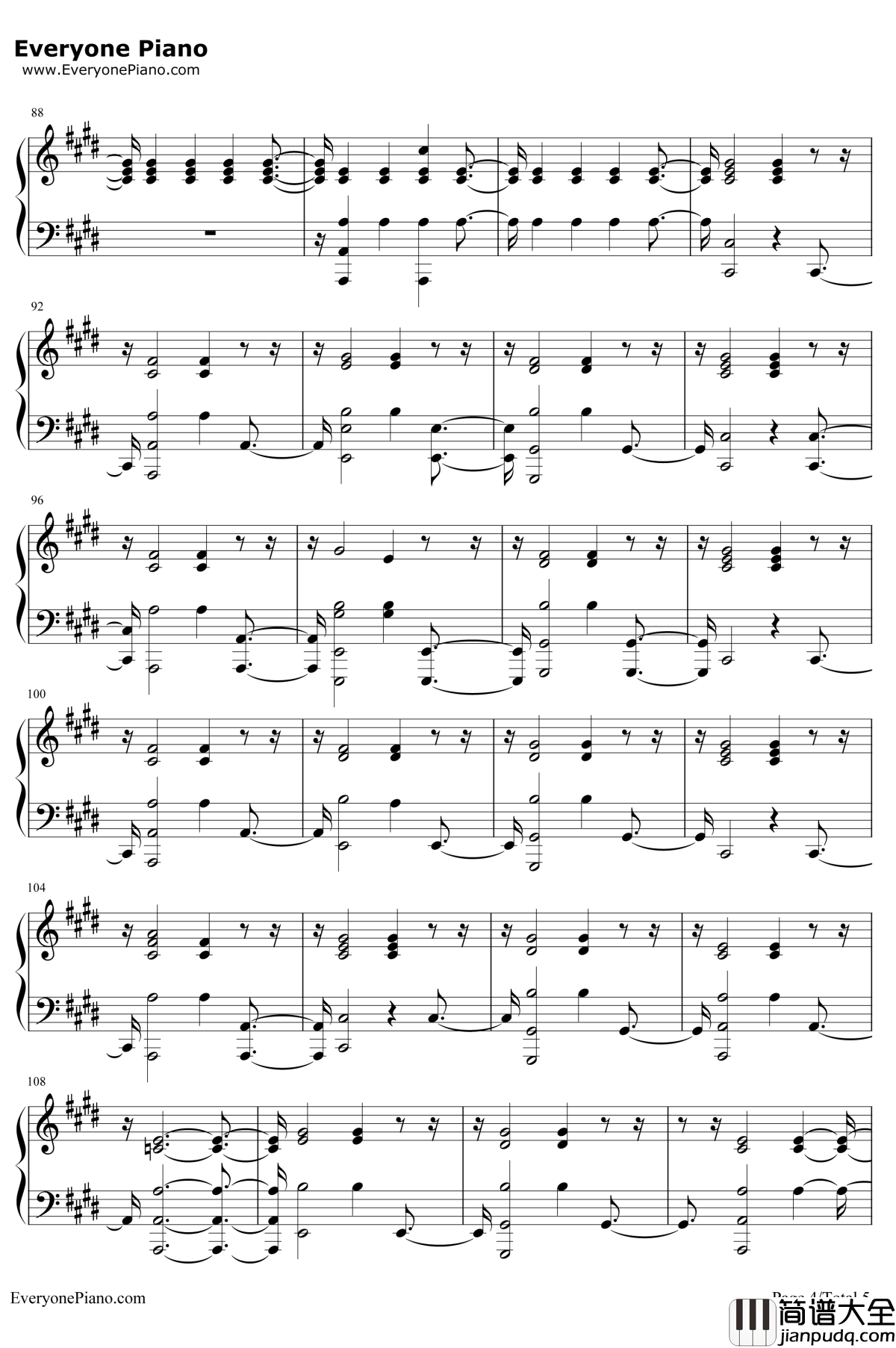 Wild_Hearts_Can't_Be_Broken钢琴谱_Pink