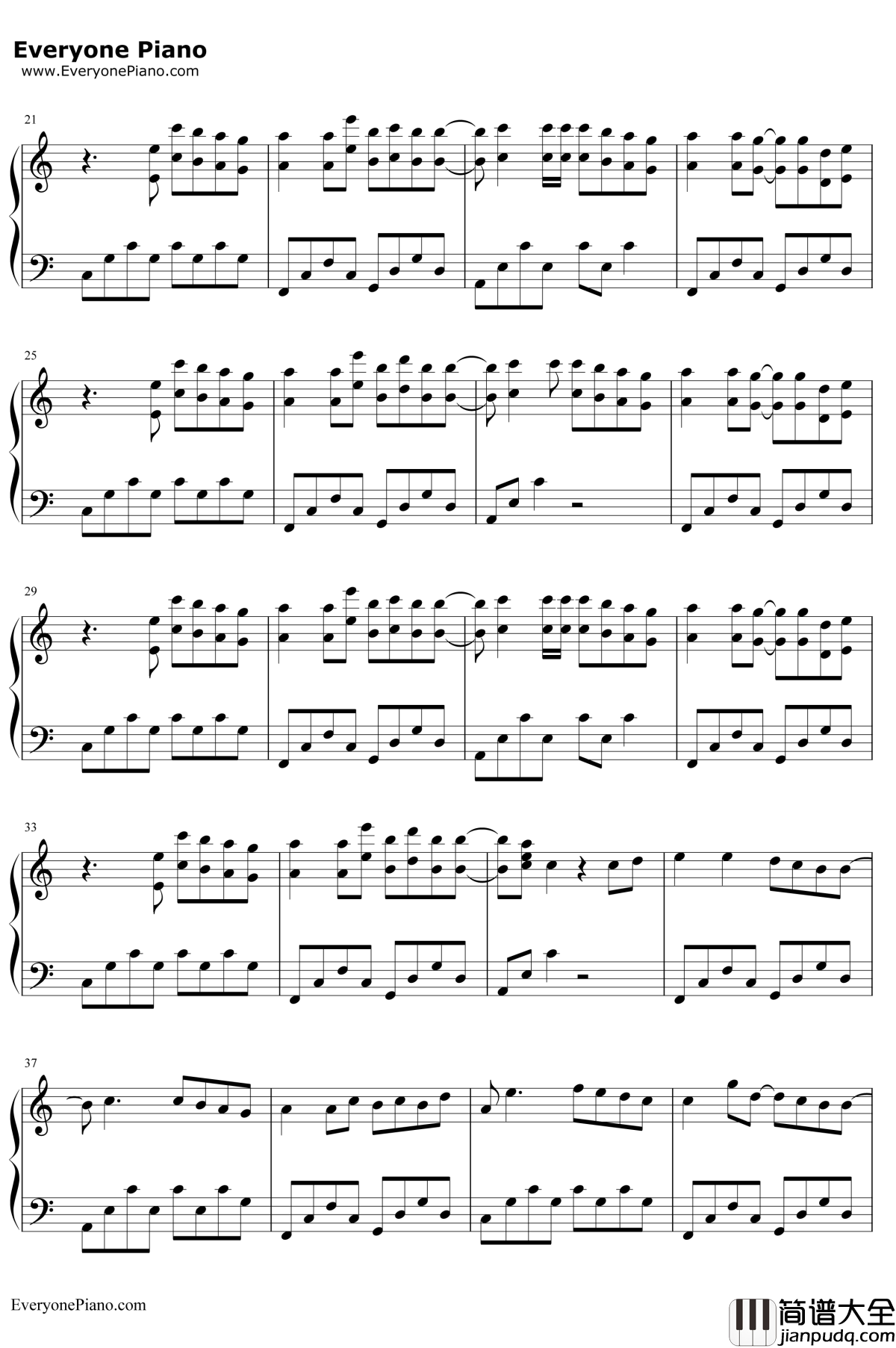 Sakura_Tears钢琴谱_Snigellin