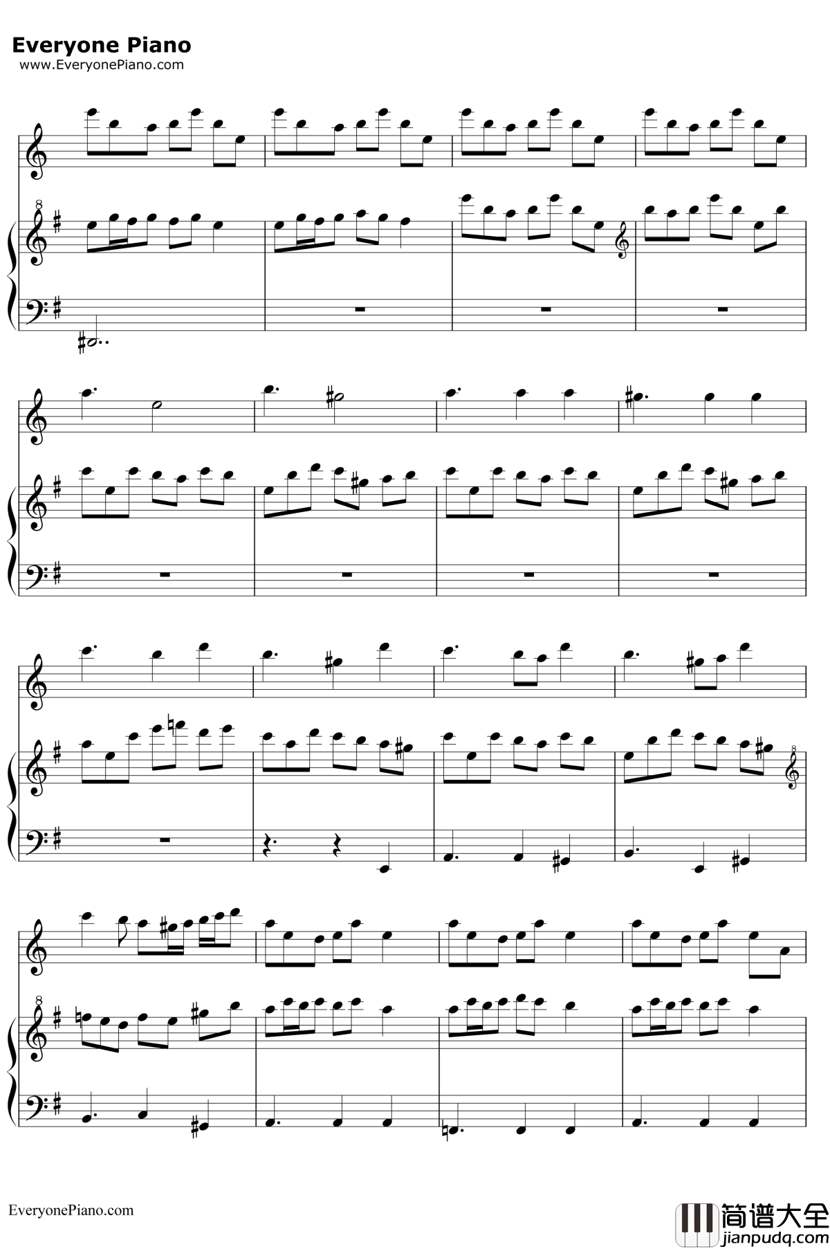 The_Mirror_Lied钢琴谱_Kan_R._Gao