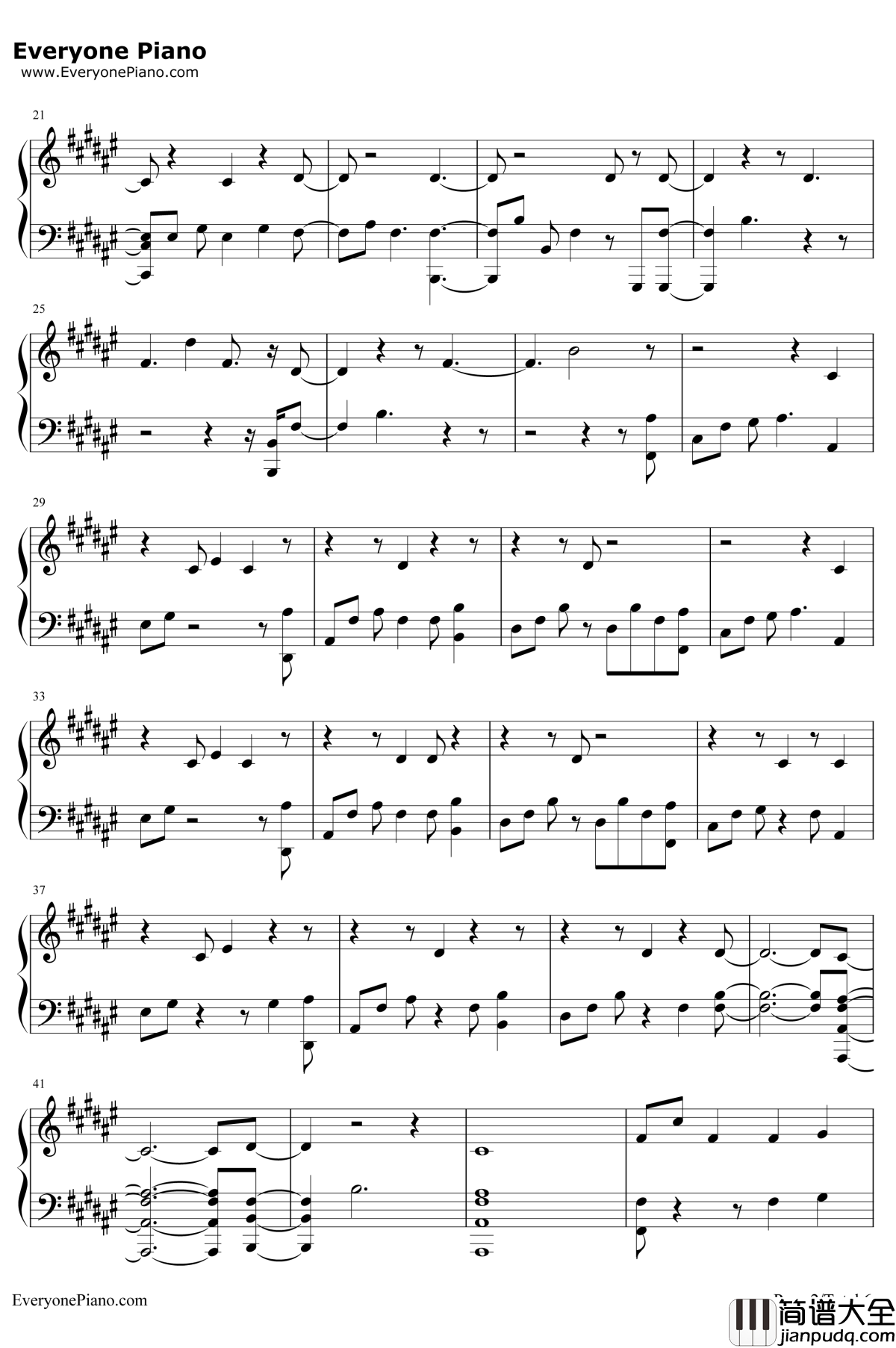 Homesick钢琴谱_Dua_Lipa