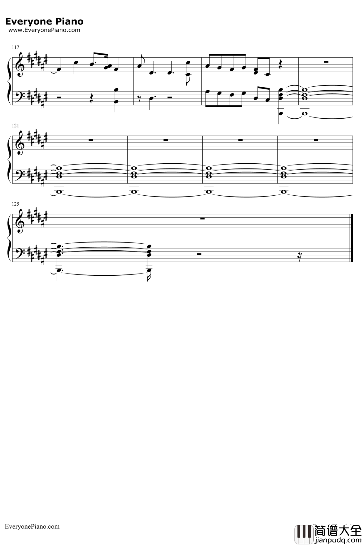 Homesick钢琴谱_Dua_Lipa