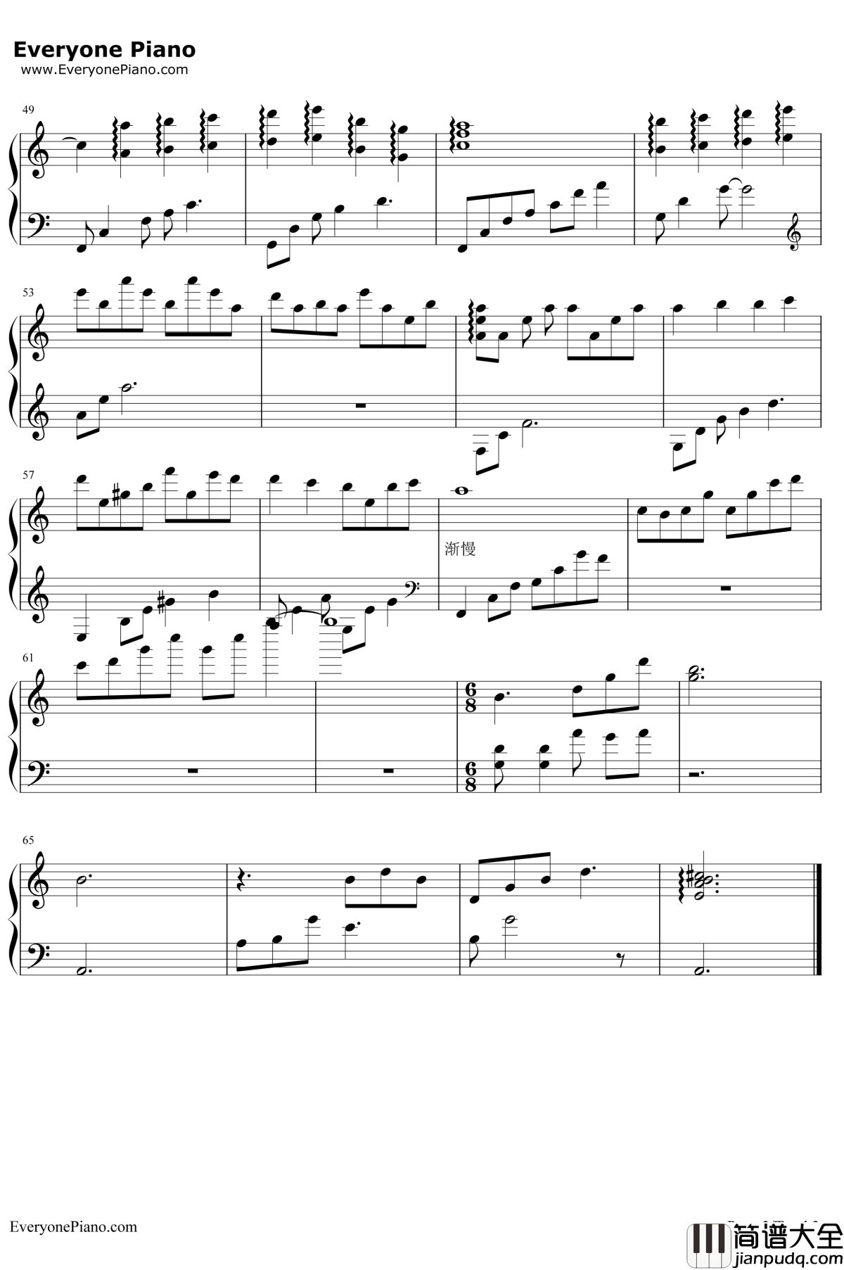 恋与制作人开场音乐钢琴谱_恋与制作人