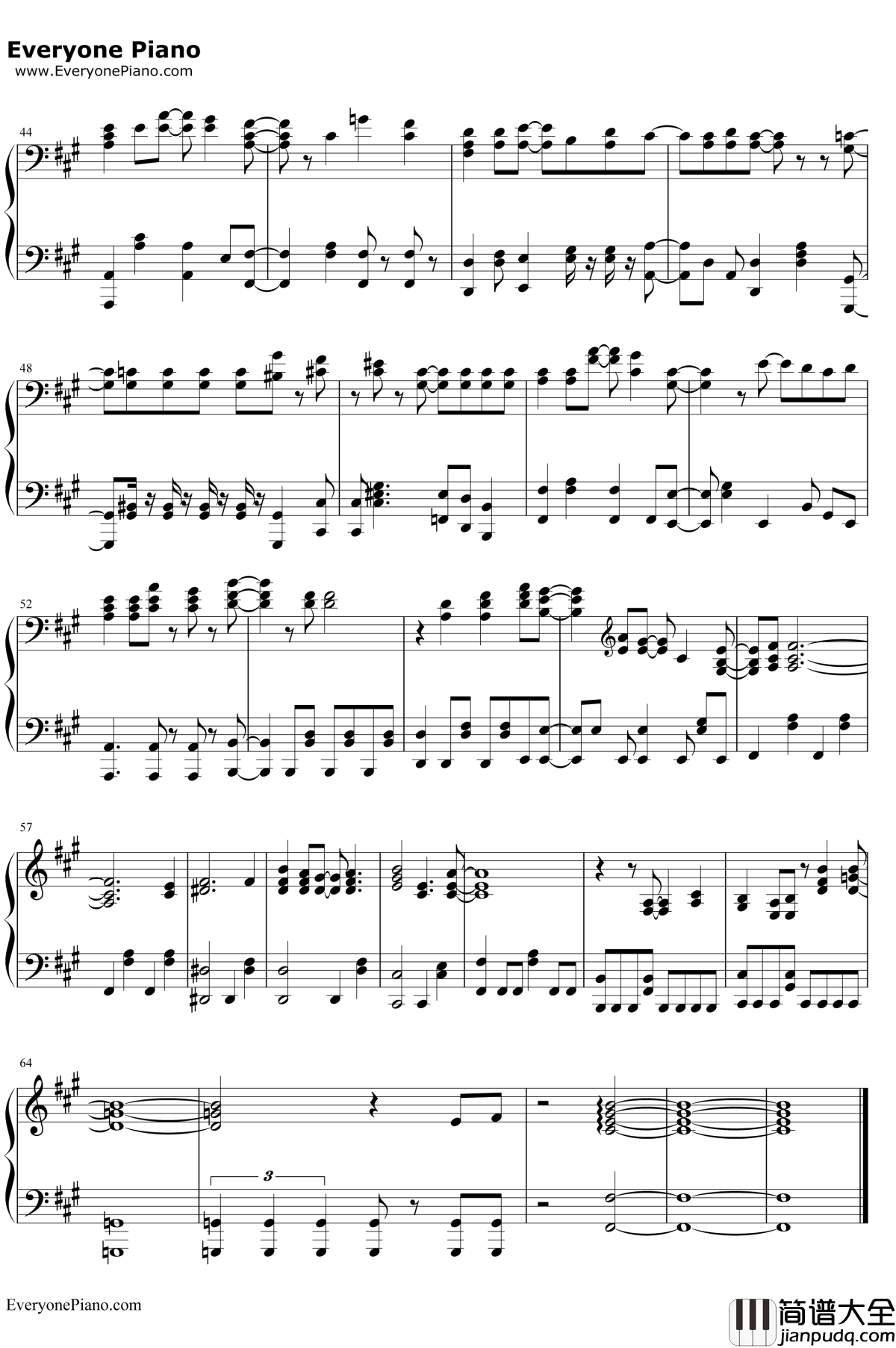 Bright_Burning_Shout钢琴谱_西川贵教