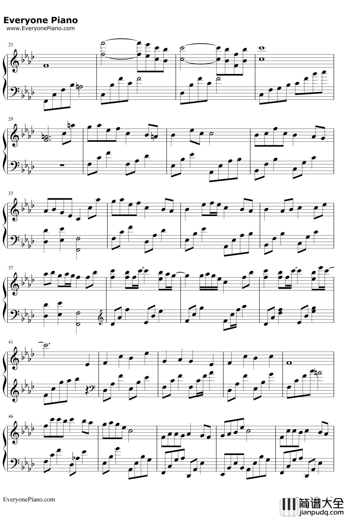 天行九歌钢琴谱_霍尊