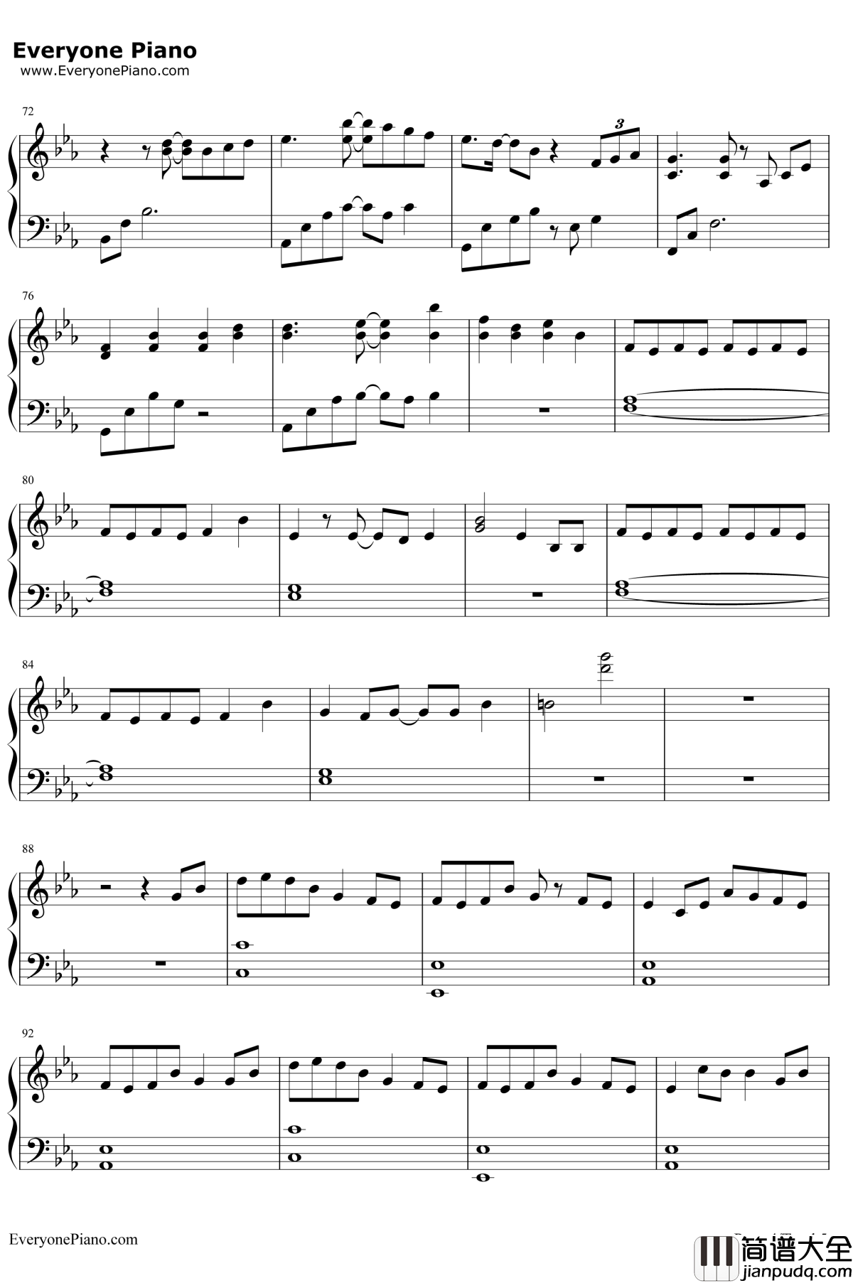 深海少女钢琴谱_东京塔子/RandF