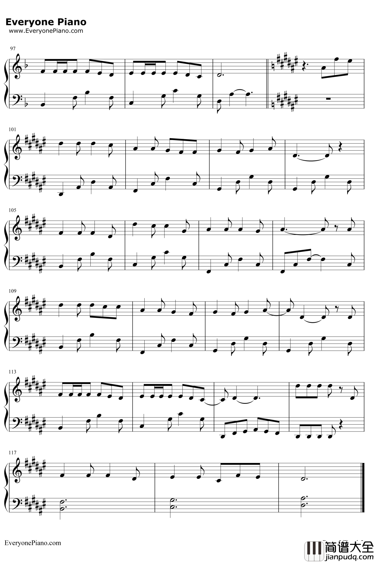 牧马城市钢琴谱_毛不易_老男孩片尾曲