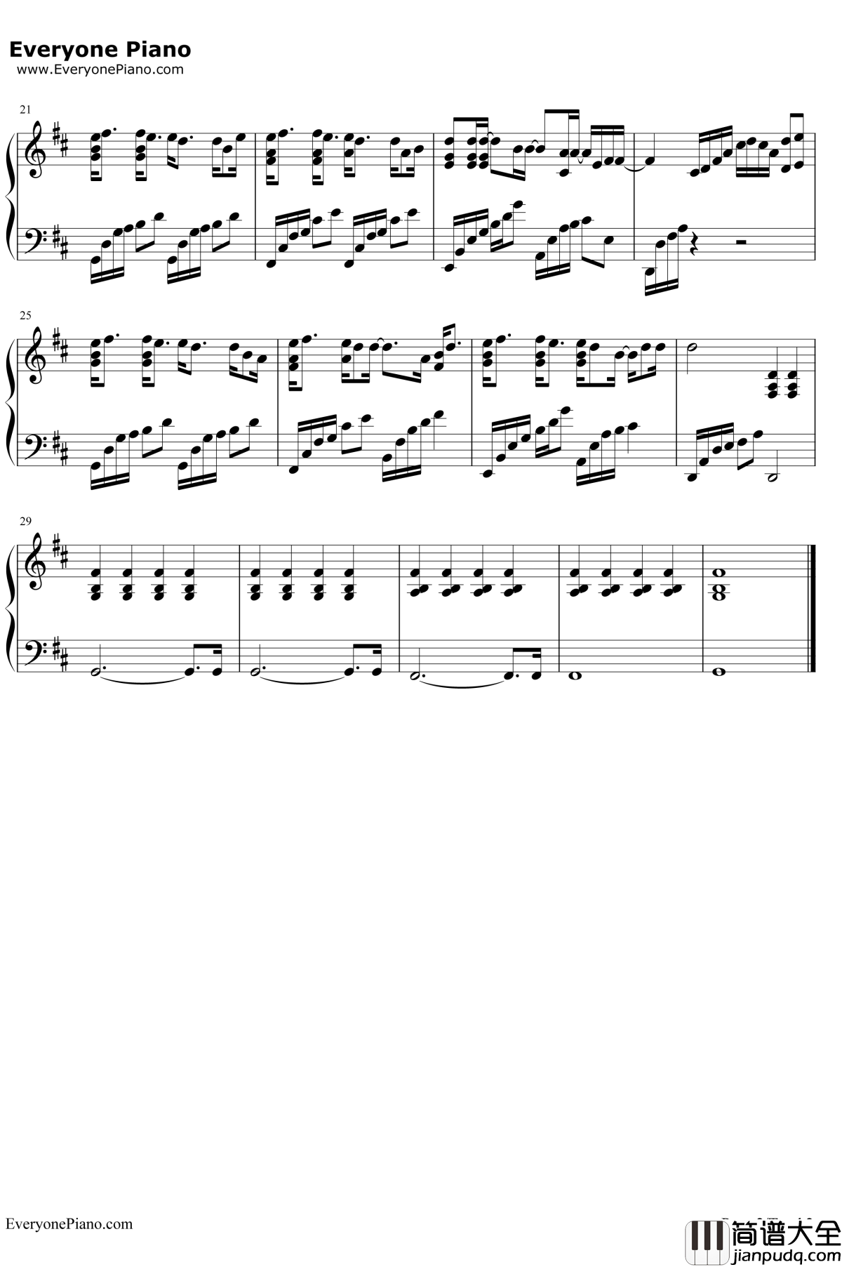 模特钢琴谱_李荣浩