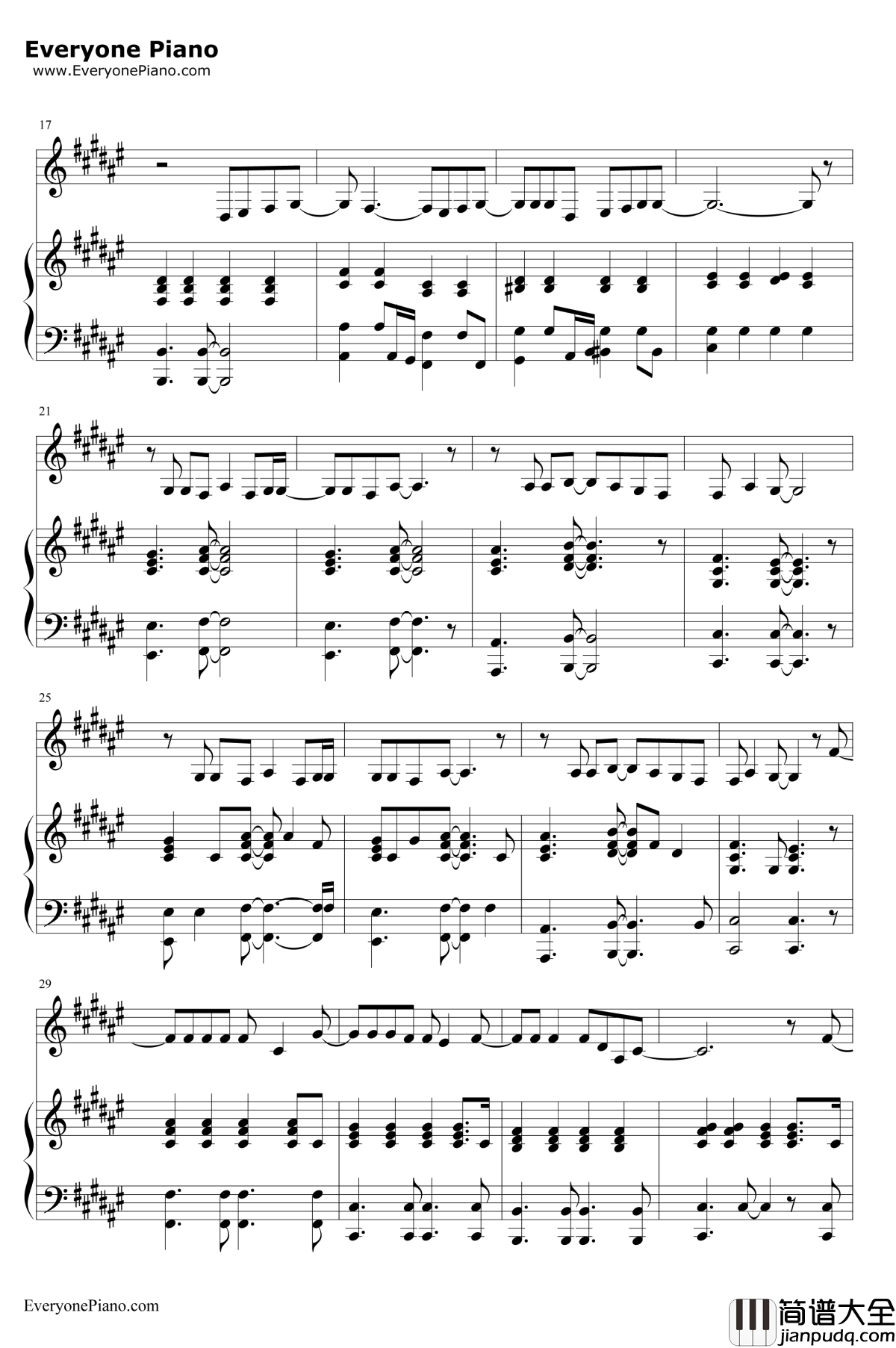 25_Minutes钢琴谱_Michael_Learns_To_Rock