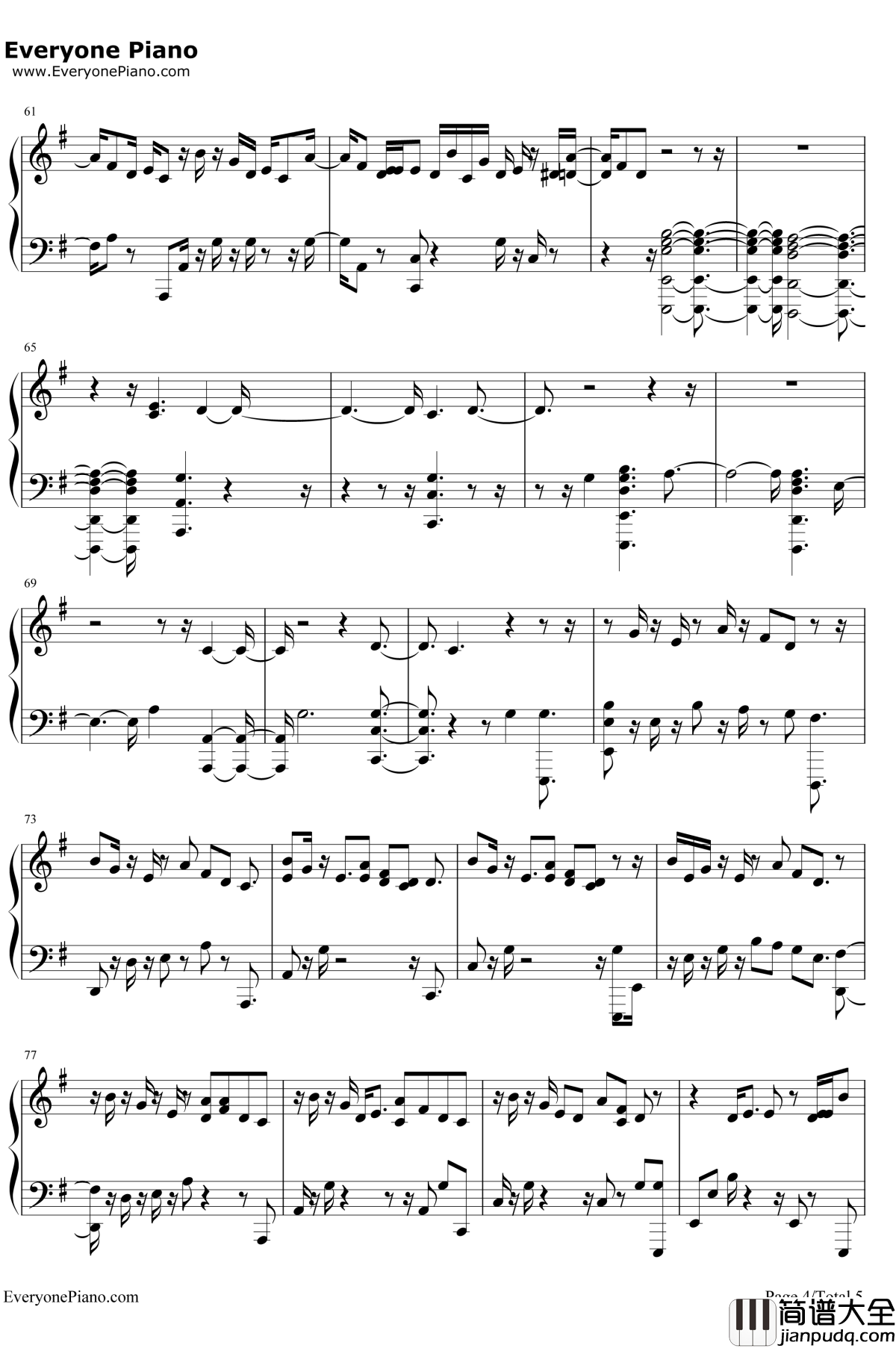 Pray_for_Me钢琴谱_The_Weeknd_/_Kendrick_Lamar