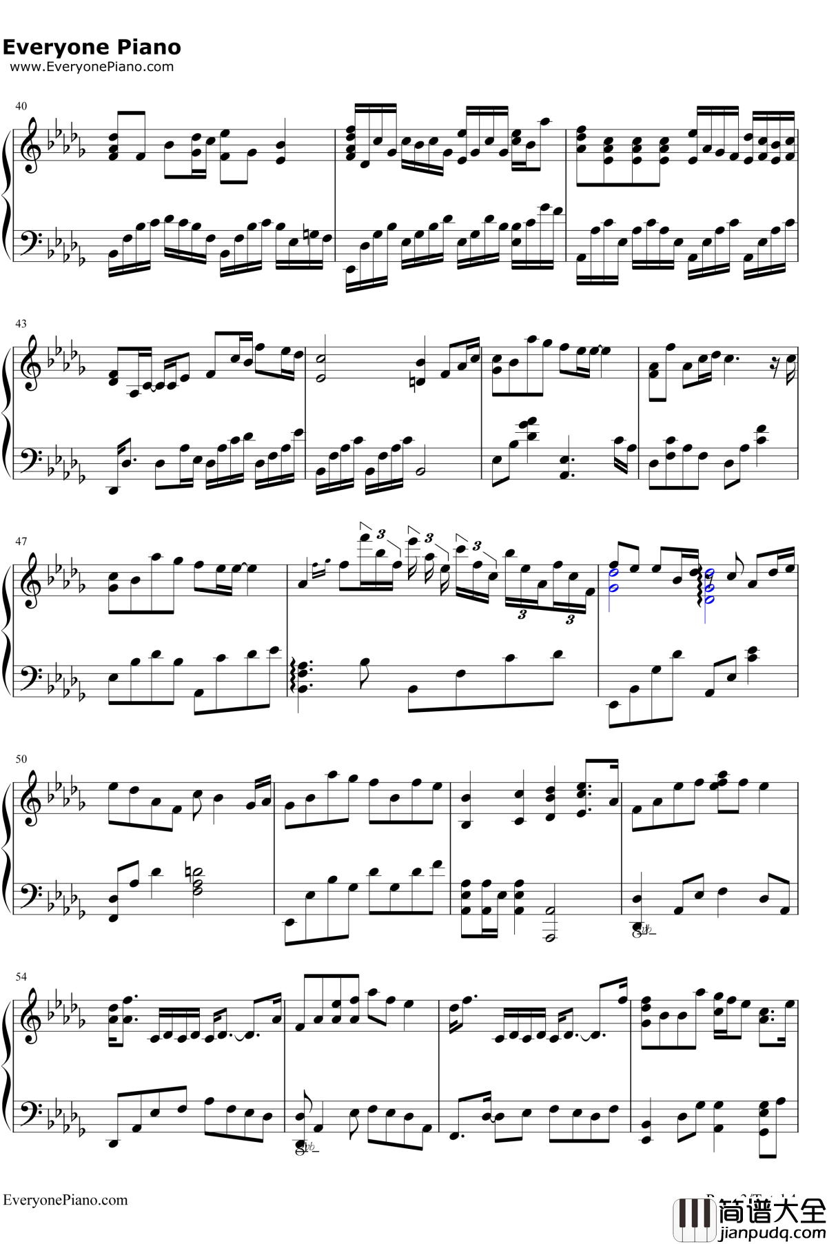 灵魂伴侣钢琴谱_田馥甄