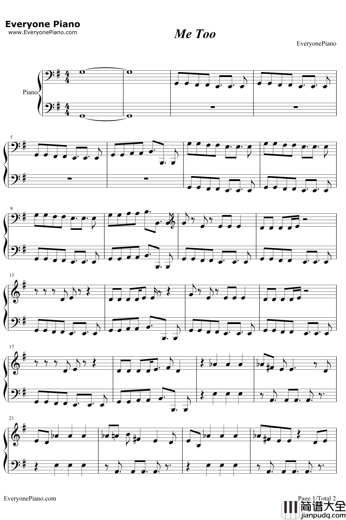 Me_Too钢琴谱_Meghan_Trainor