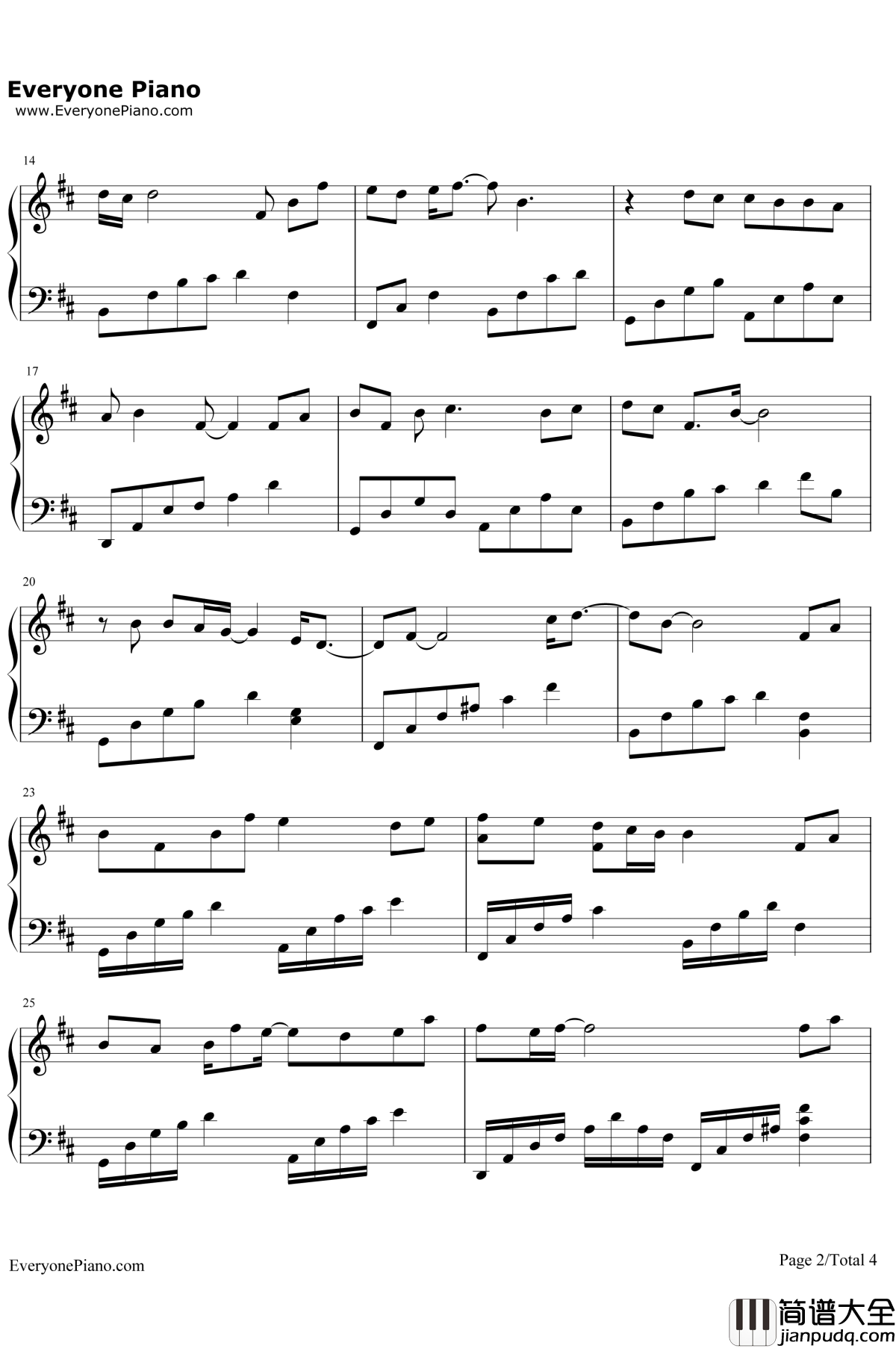 千秋钢琴谱_孙楠