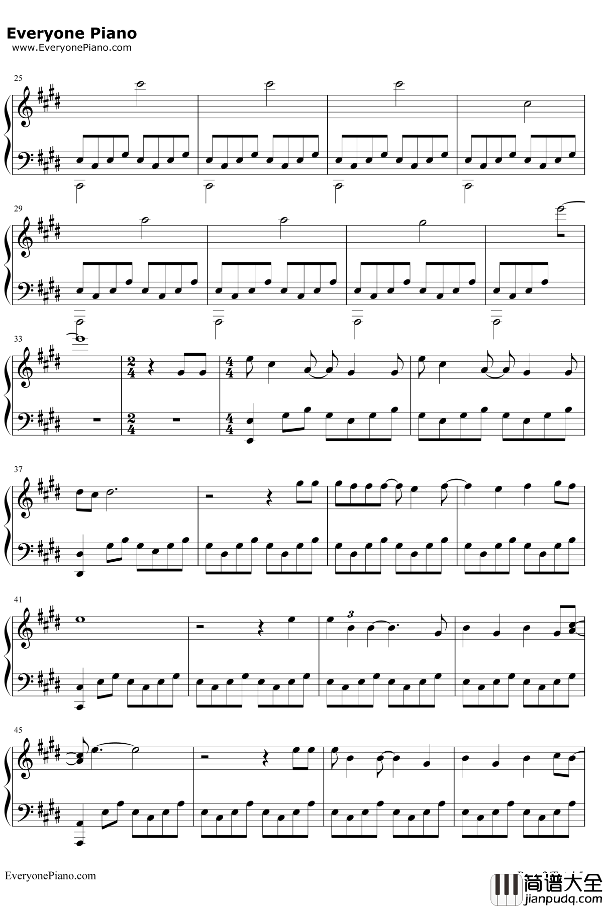 Runaway钢琴谱_Kanye_West