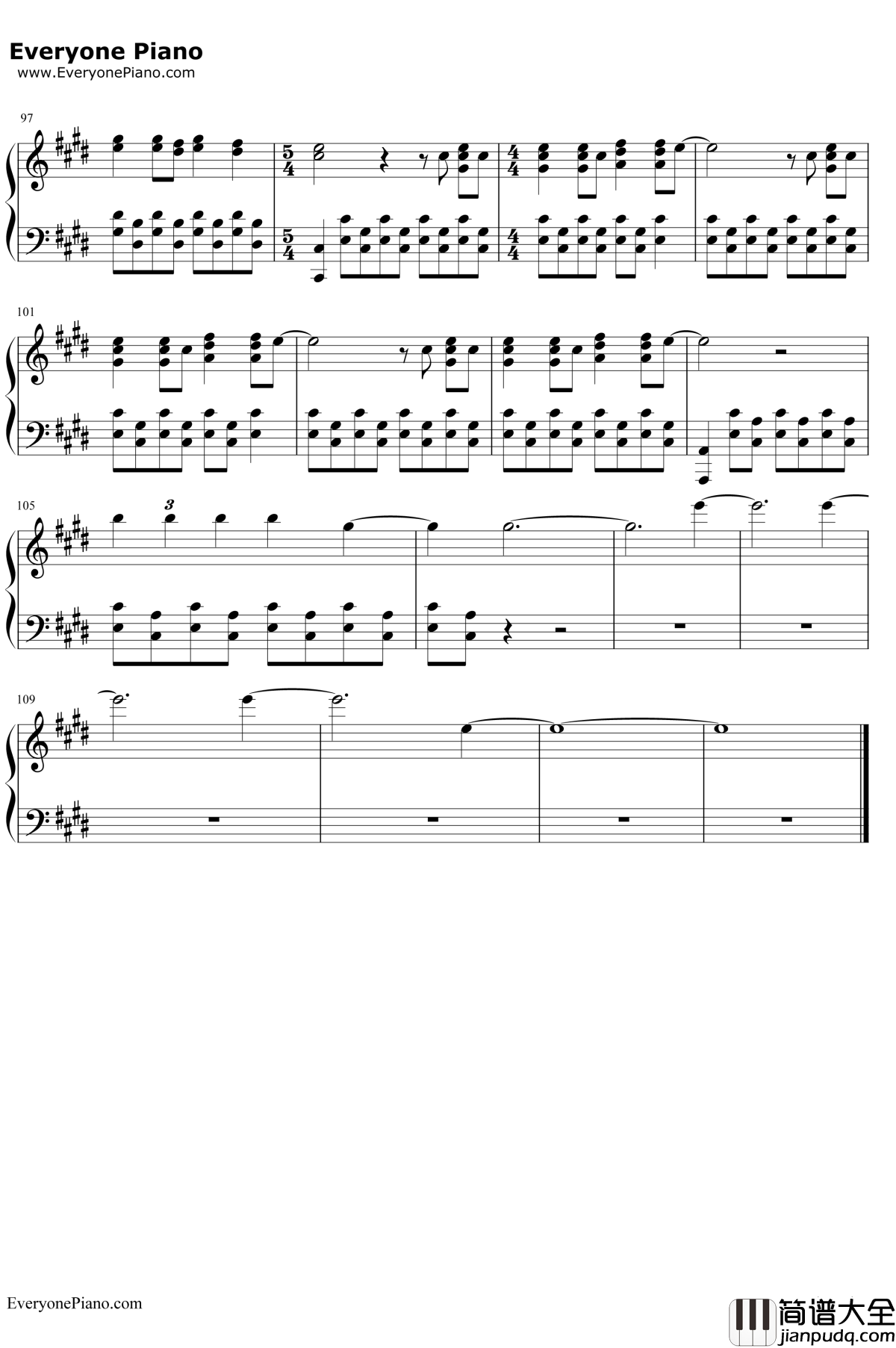 Runaway钢琴谱_Kanye_West